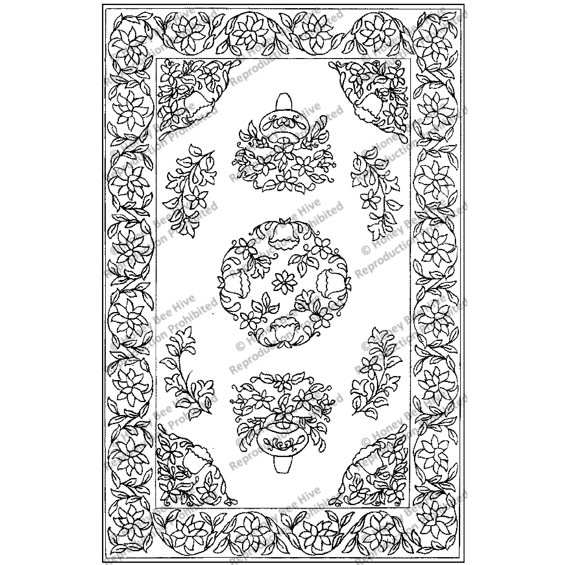 Ming-Song, rug hooking pattern