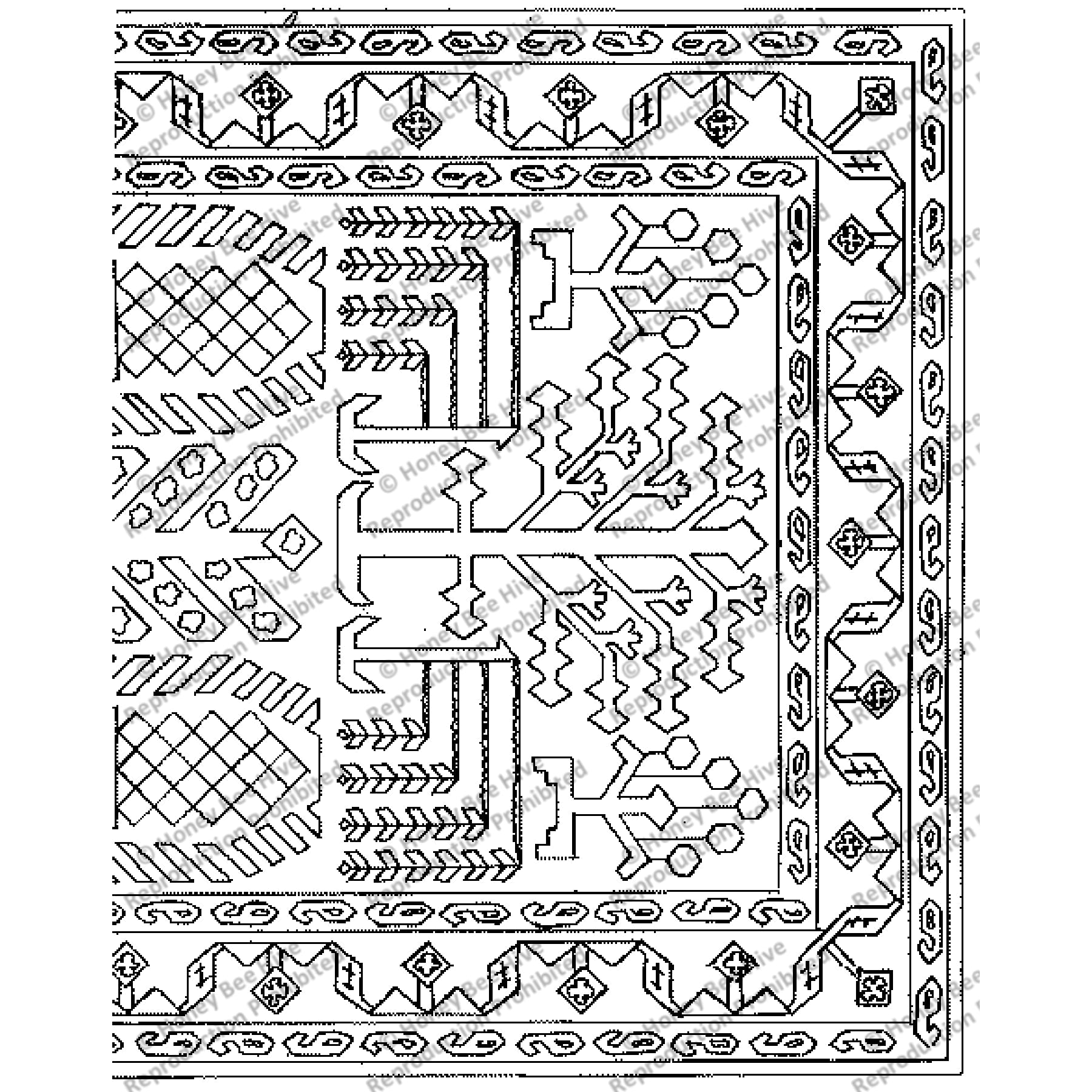 Baktyar Dozar, rug hooking pattern