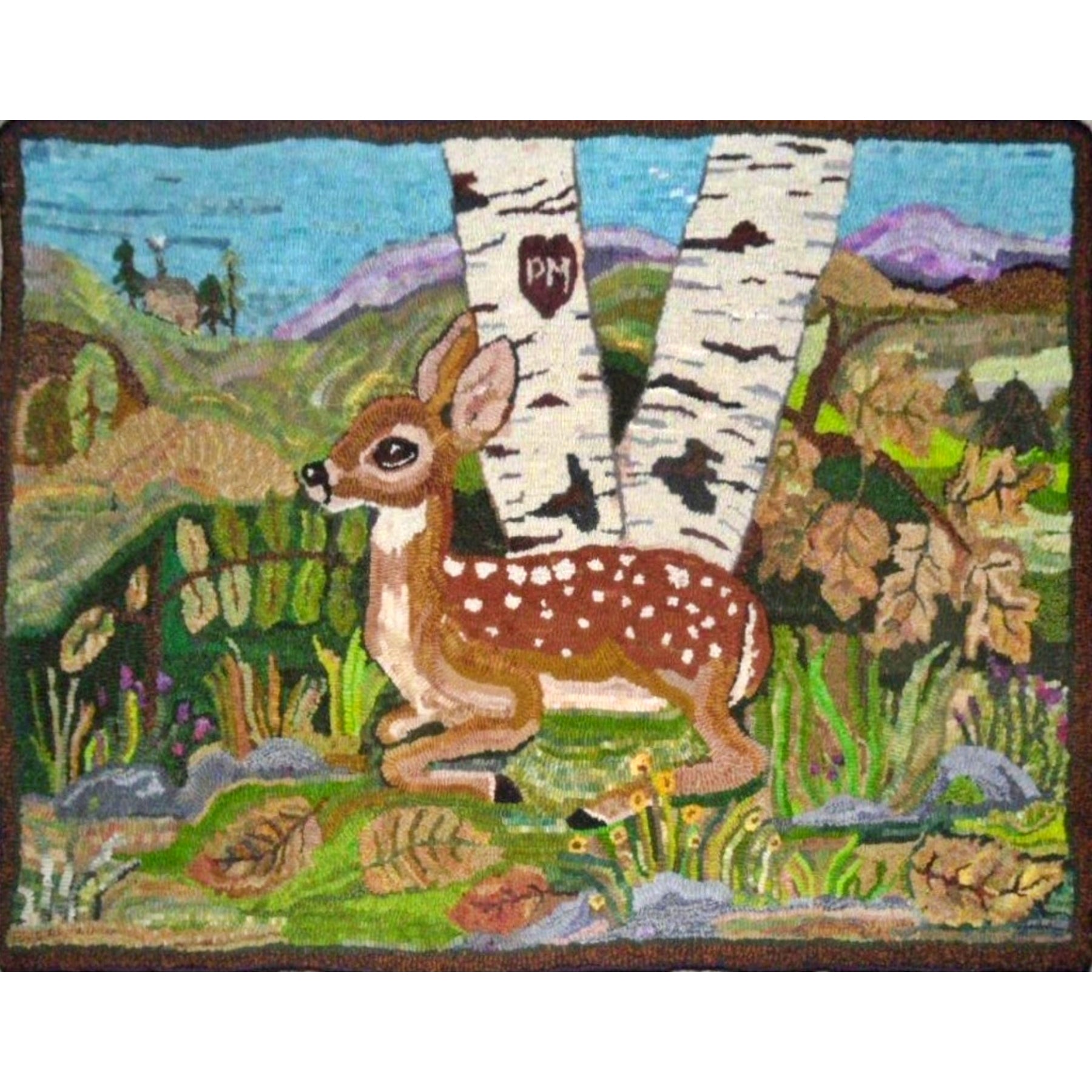 Solitude, rug hooked by Patti Murray