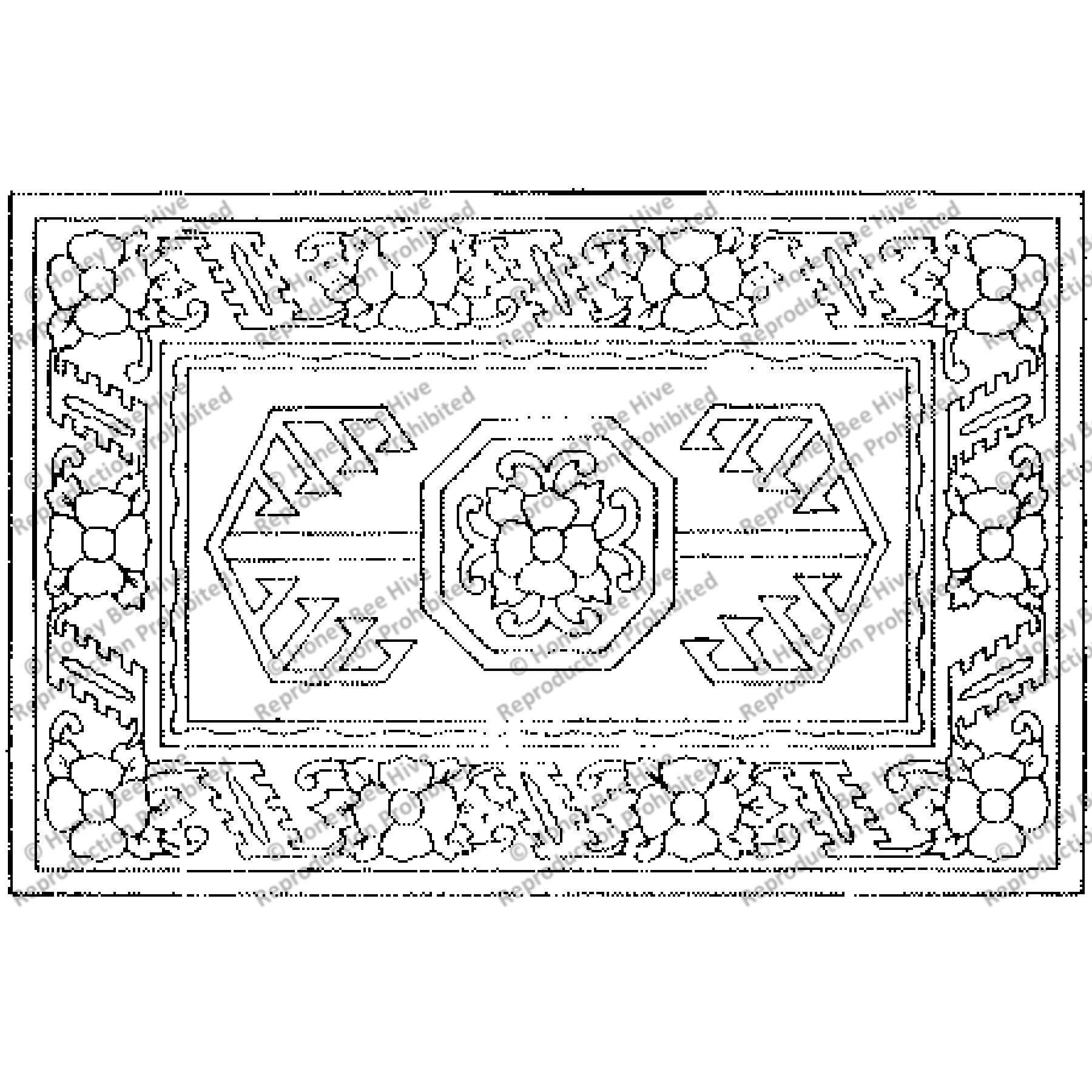 Persian Primitive, rug hooking pattern