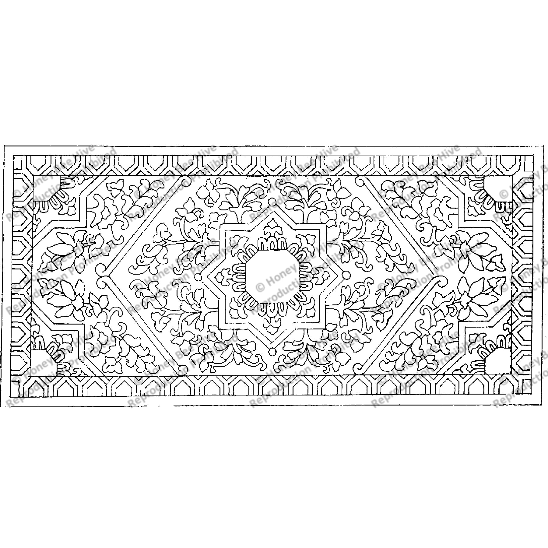 Zereh Center, rug hooking pattern