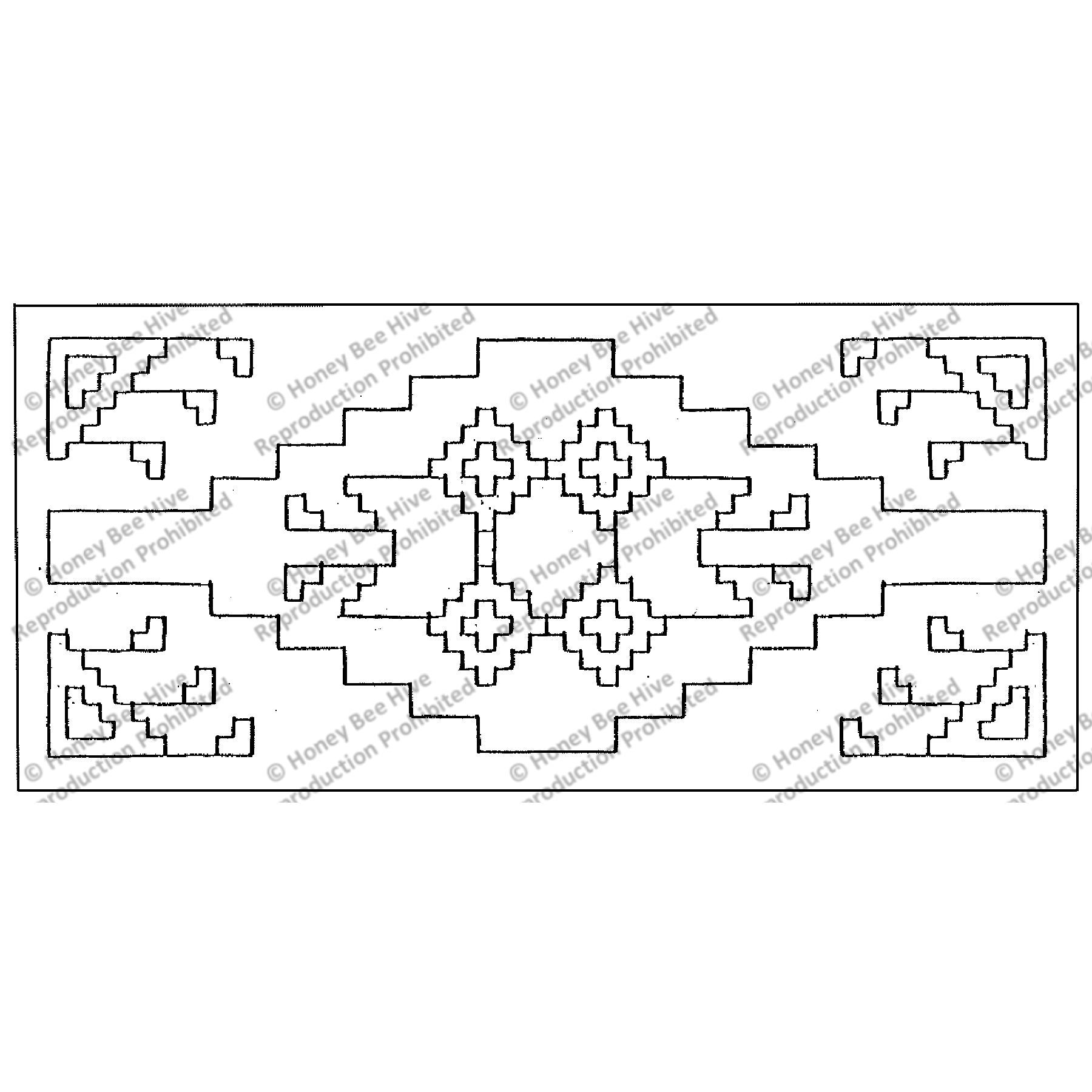 Nankoweap Bench, rug hooking pattern