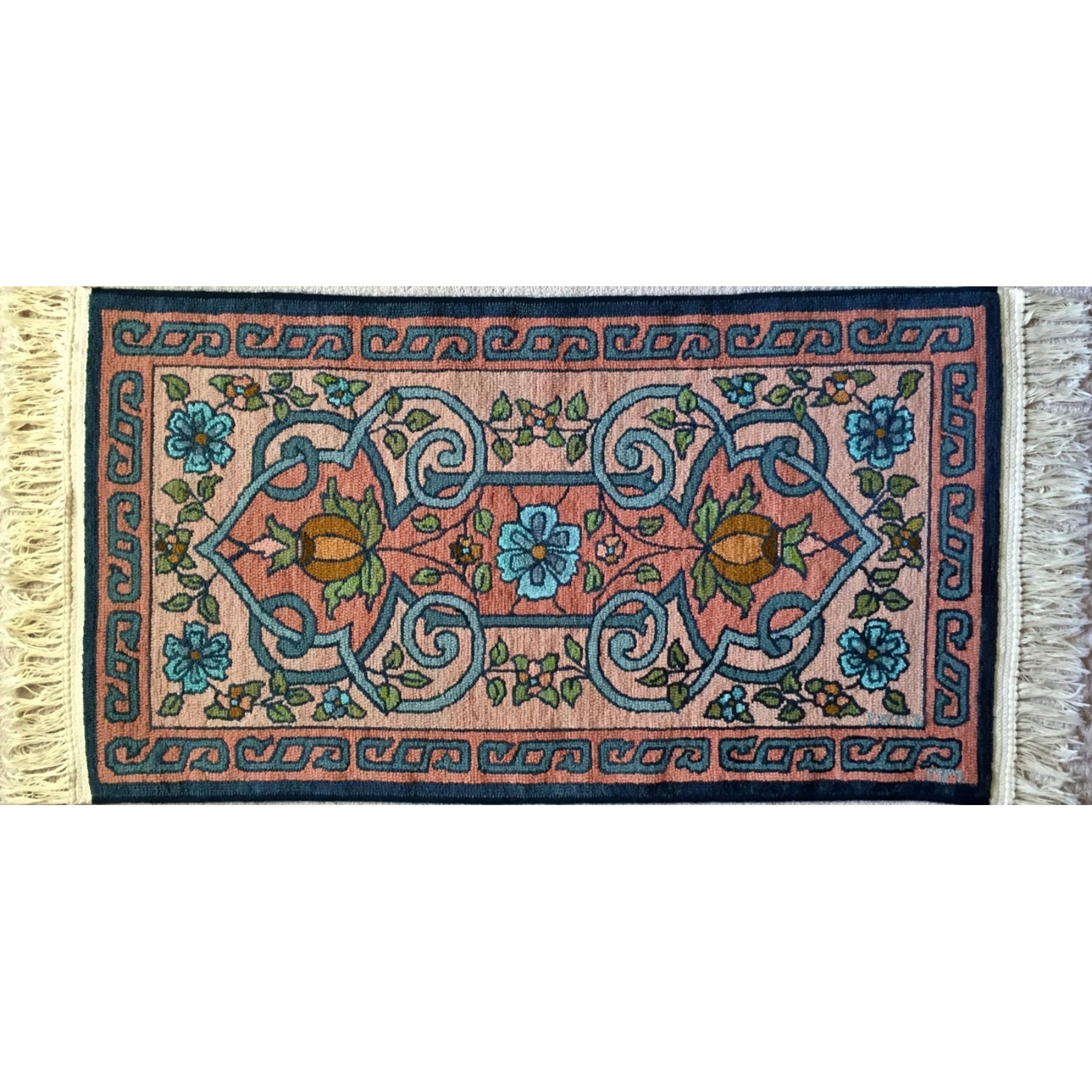 Persian Melody, rug hooked by Marg Miller