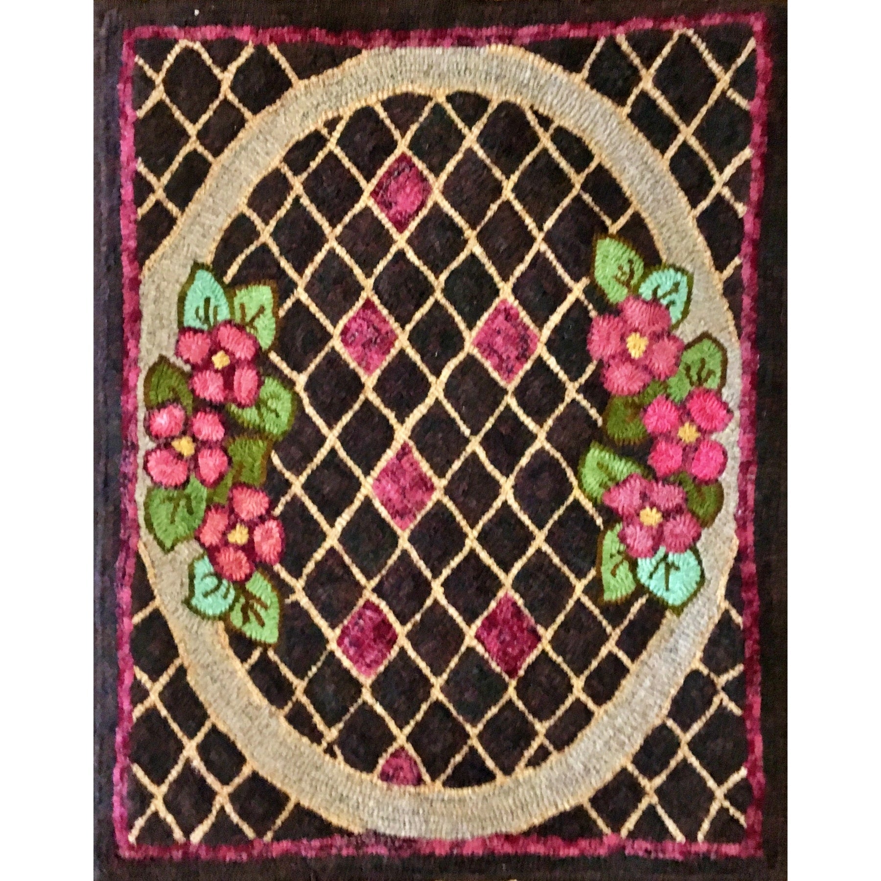 Grandmother's Rug, rug hooked by Darleen Pezza