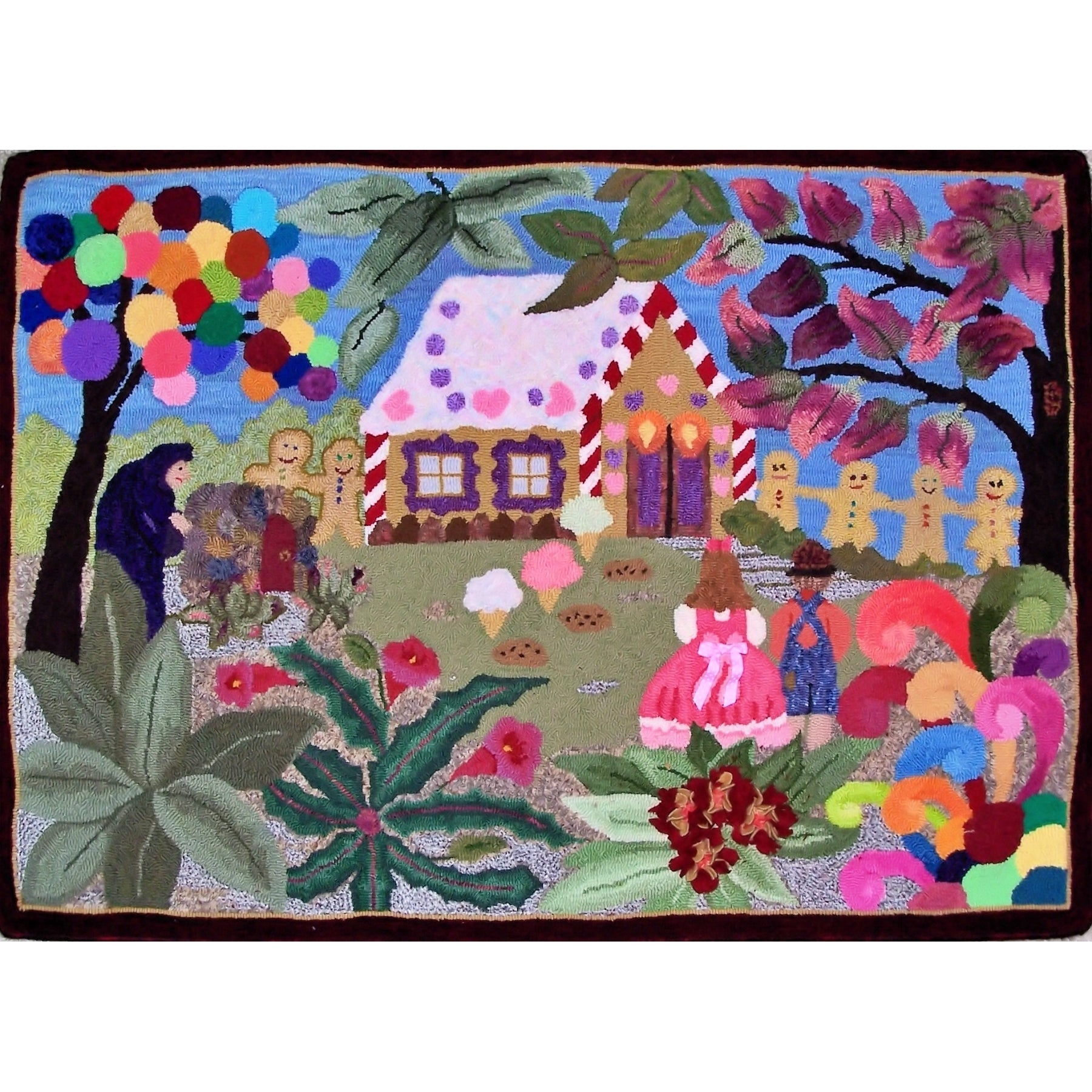 Hansel and Gretel, rug hooked by Kathryn Fleming Kovaric