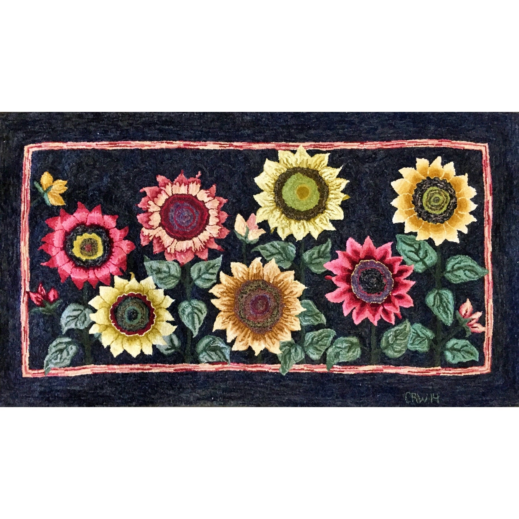 O Happy Days, rug hooked by Christine Wardrop