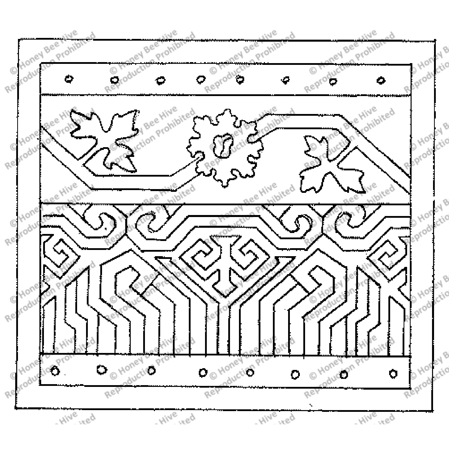 Samarkand  (Small), rug hooking pattern