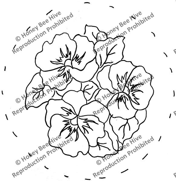 CS535-I: Pansies, Offered by Honey Bee Hive