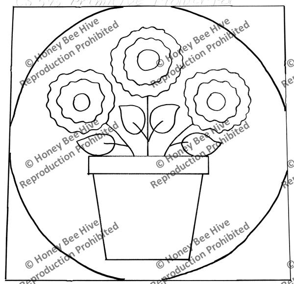 CS595: Primitive Flower Pot, Offered by Honey Bee Hive