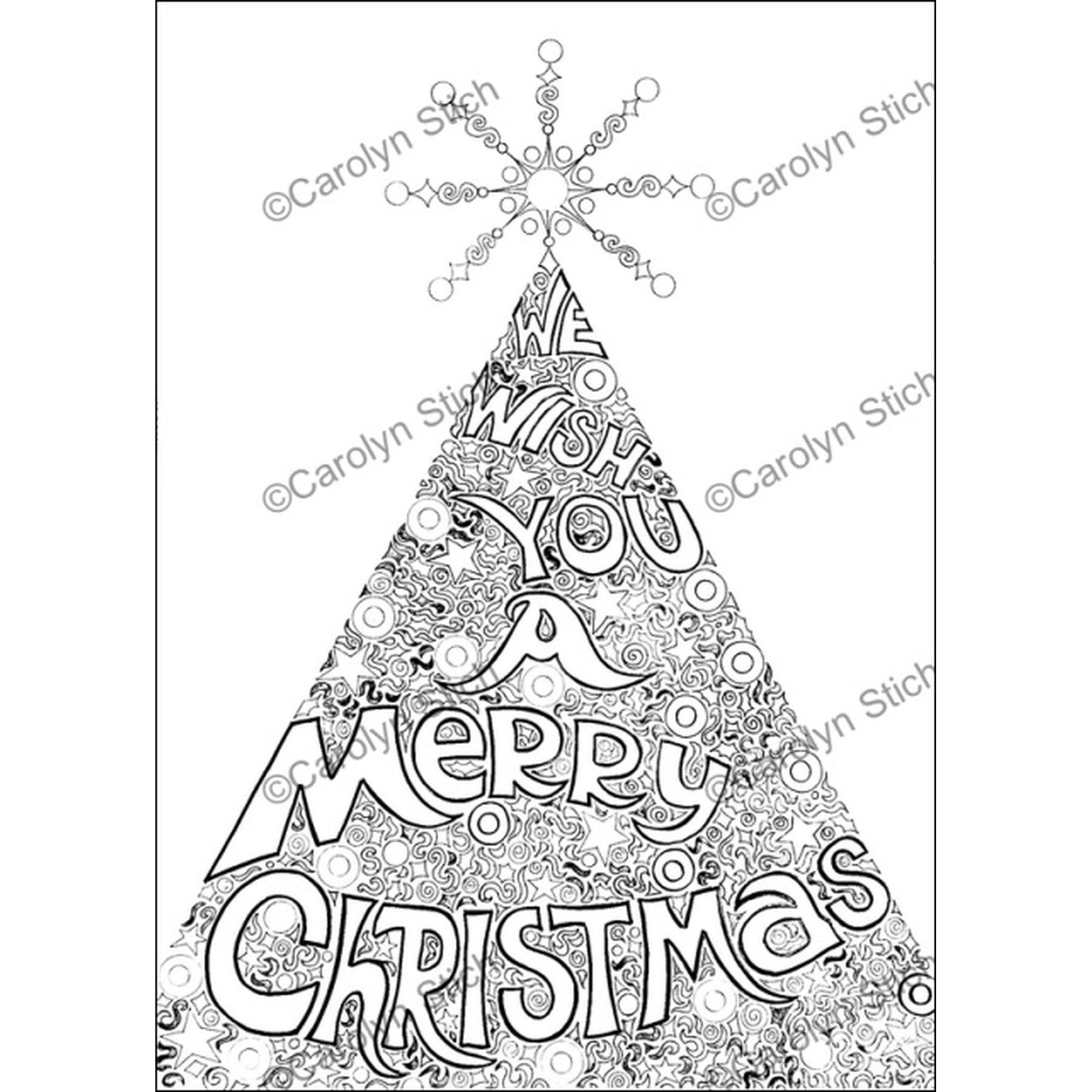 Christmas Wishes, rug hooking pattern