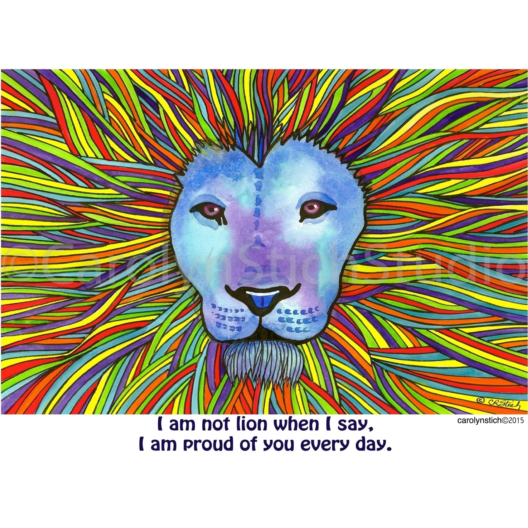 I am not Lion, rug hooking pattern
