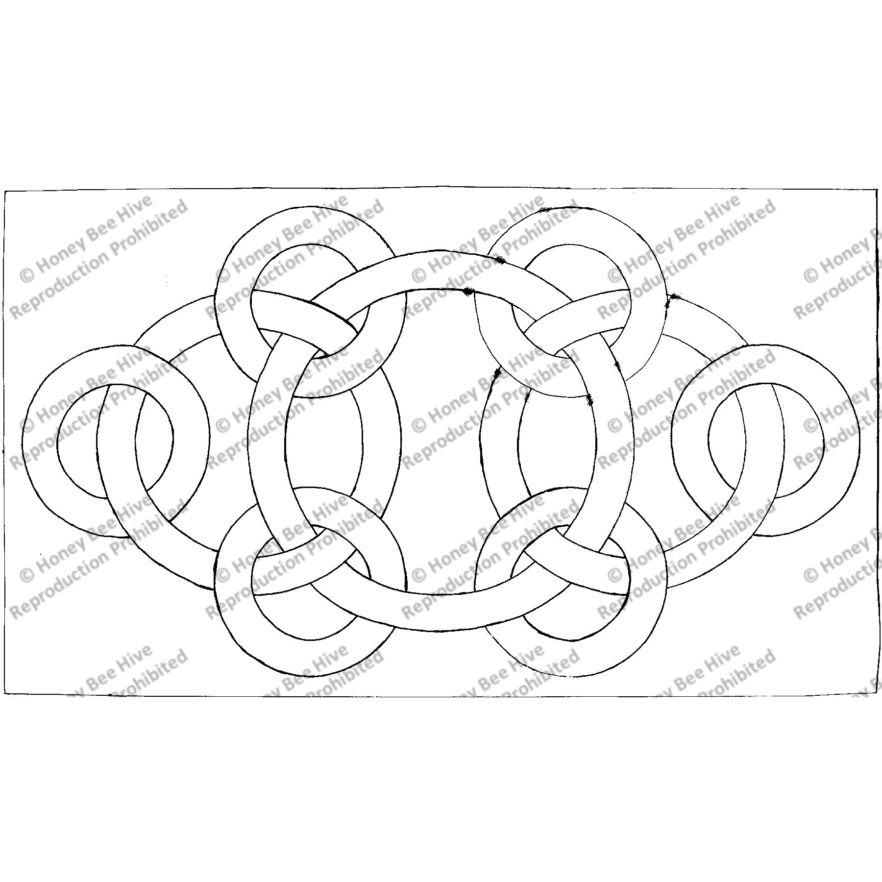 Large Ring a Ling Rug, rug hooking pattern