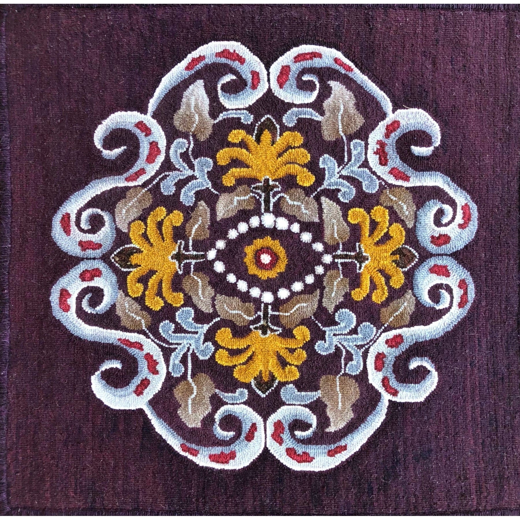 Kashi, rug hooked by Sarah Miller