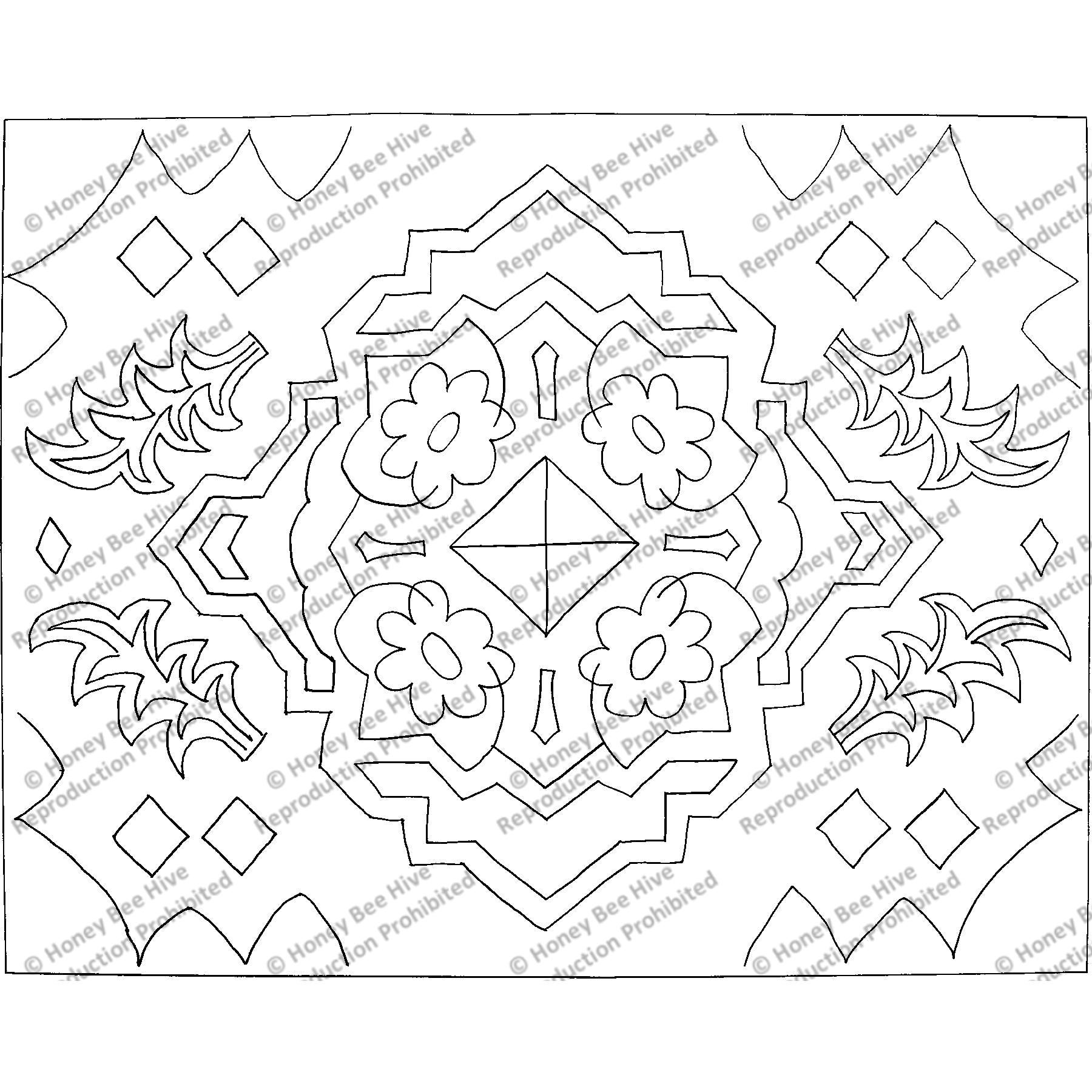 Multicolores Pattern #3, rug hooking pattern