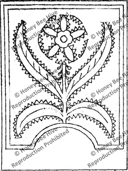 P603: Fraktur Flower, Offered by Honey Bee Hive