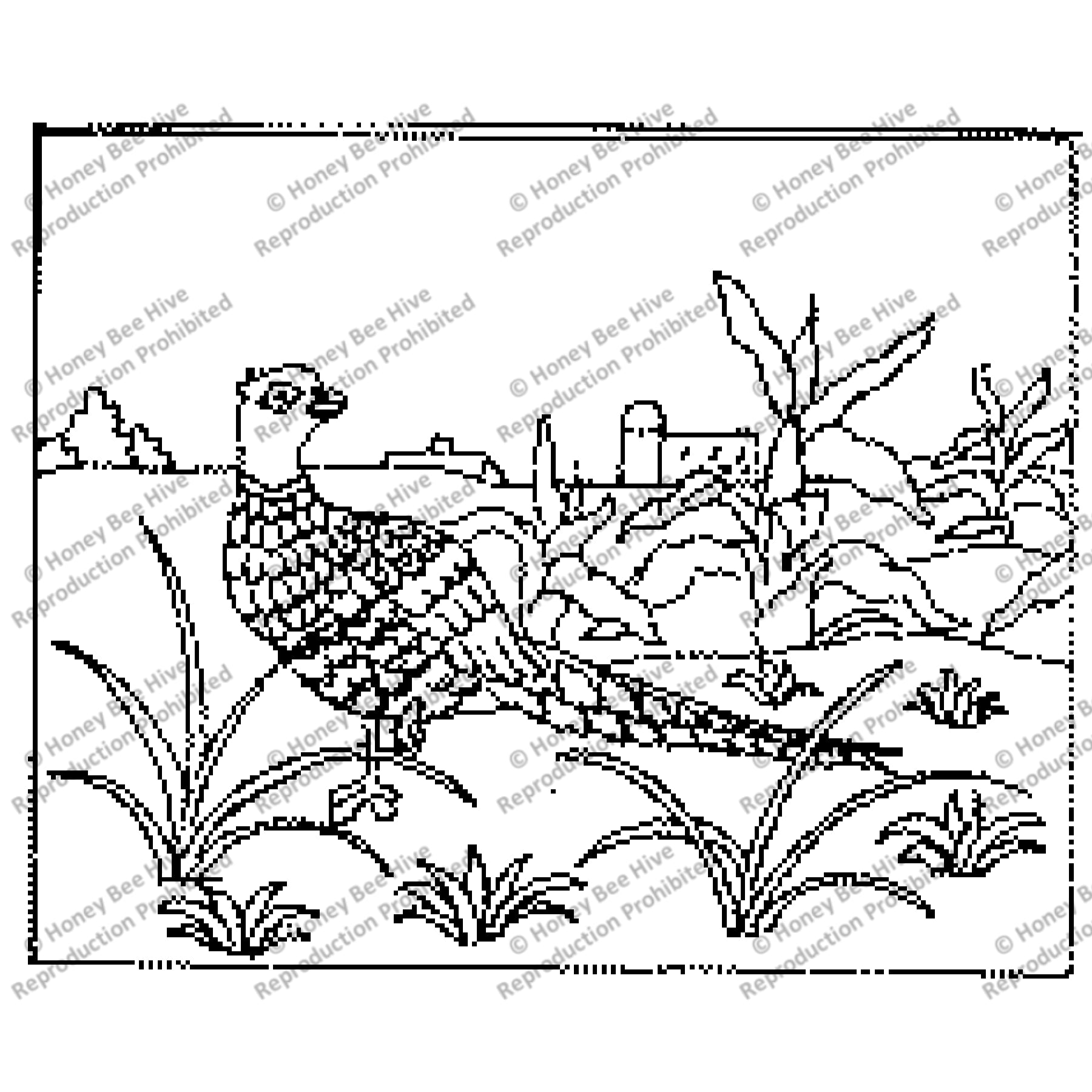 Lone Pheasant, rug hooking pattern