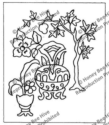 P732: Axminster Vase & Tree, Offered by Honey Bee Hive