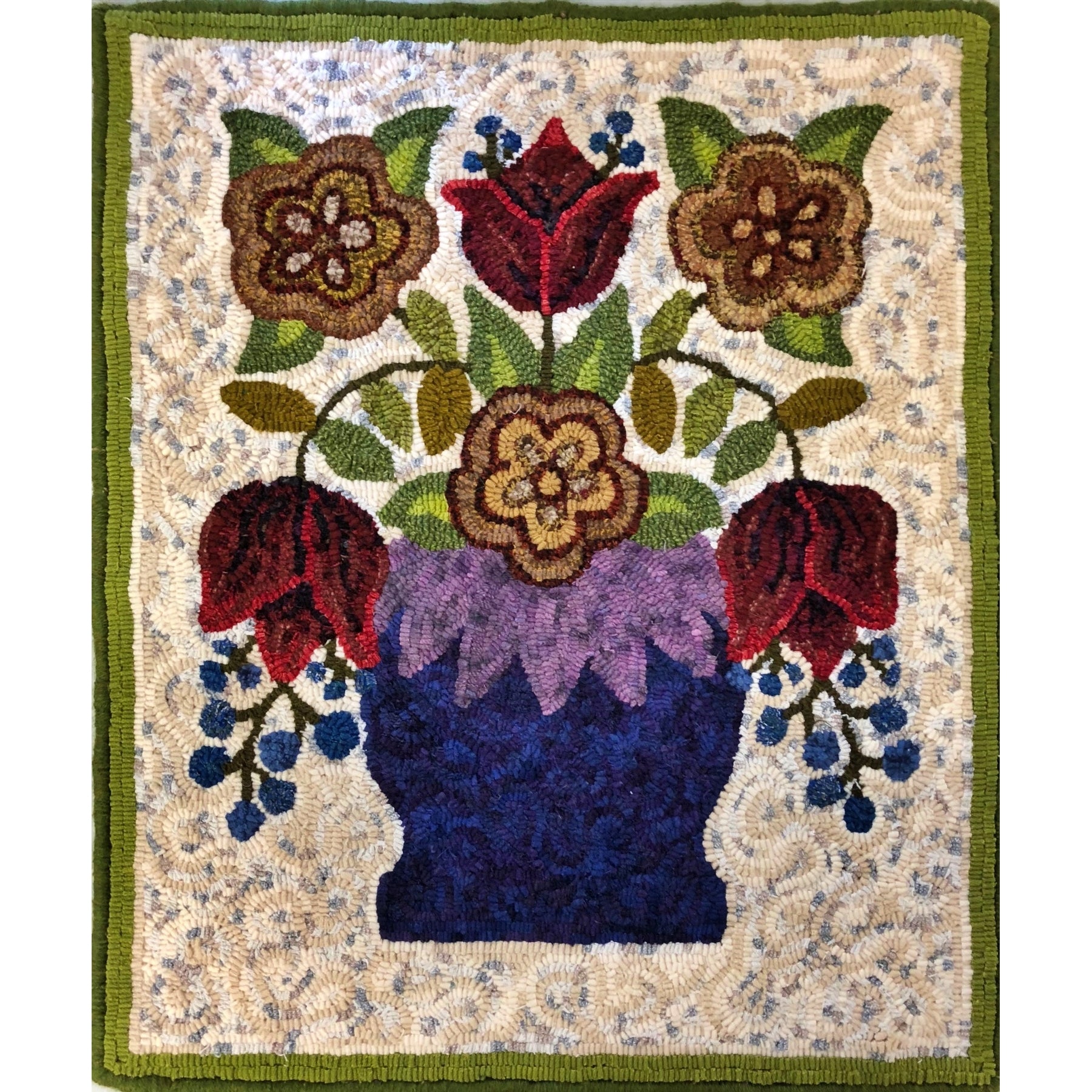 Attic Treasures, rug hooked by Karen Cormier