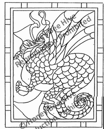 P816: Stained Glass Dragon, Offered by Honey Bee Hive