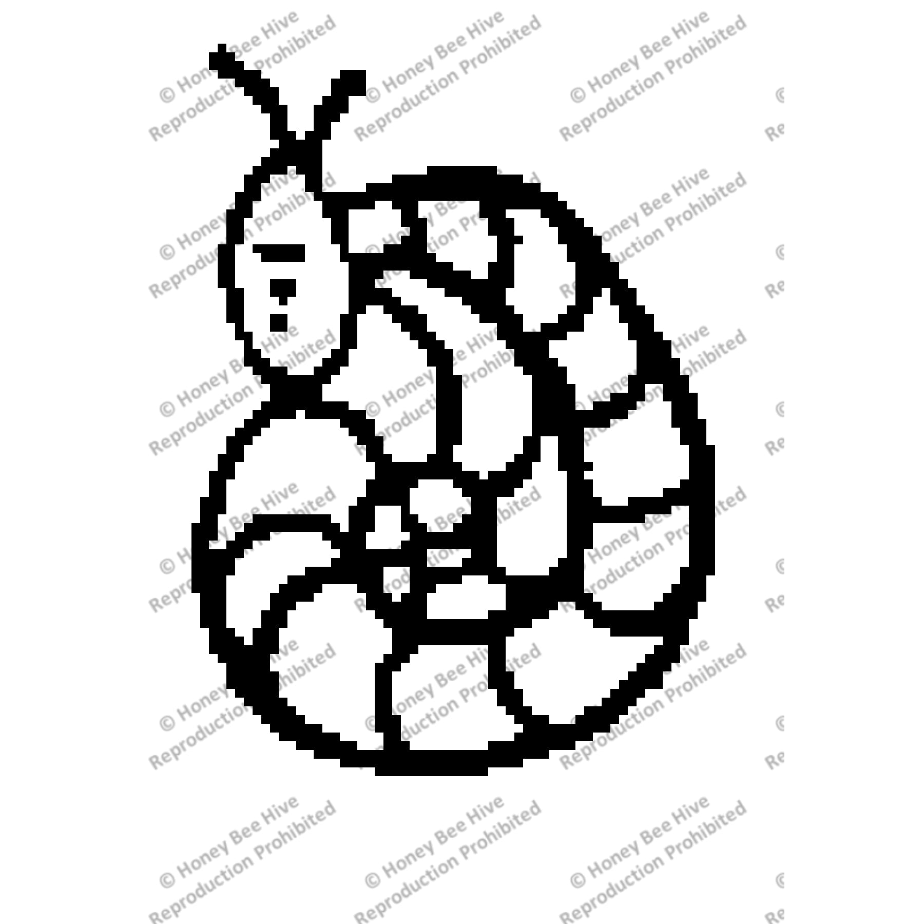 Worm, rug hooking pattern