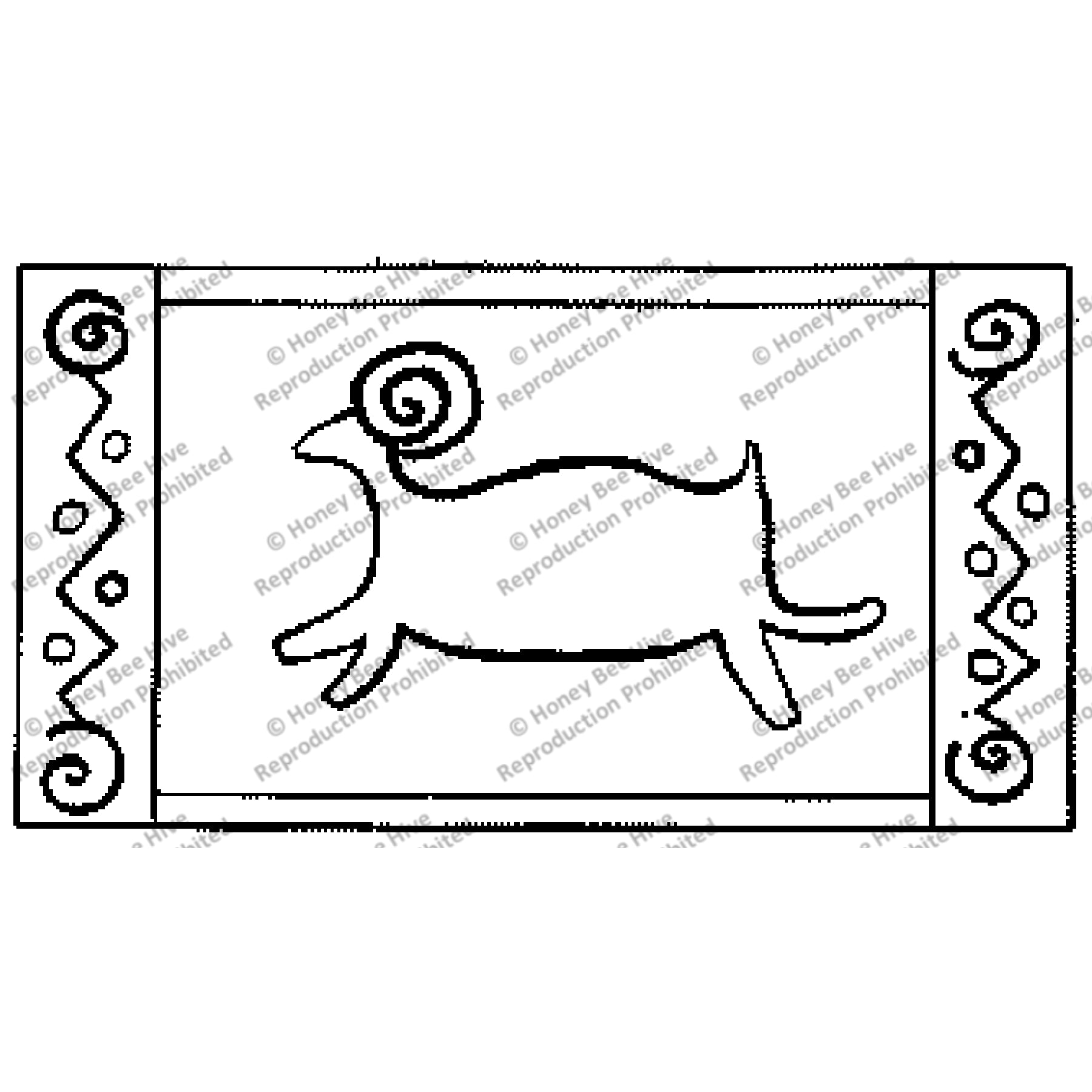 Cave Ram, rug hooking pattern
