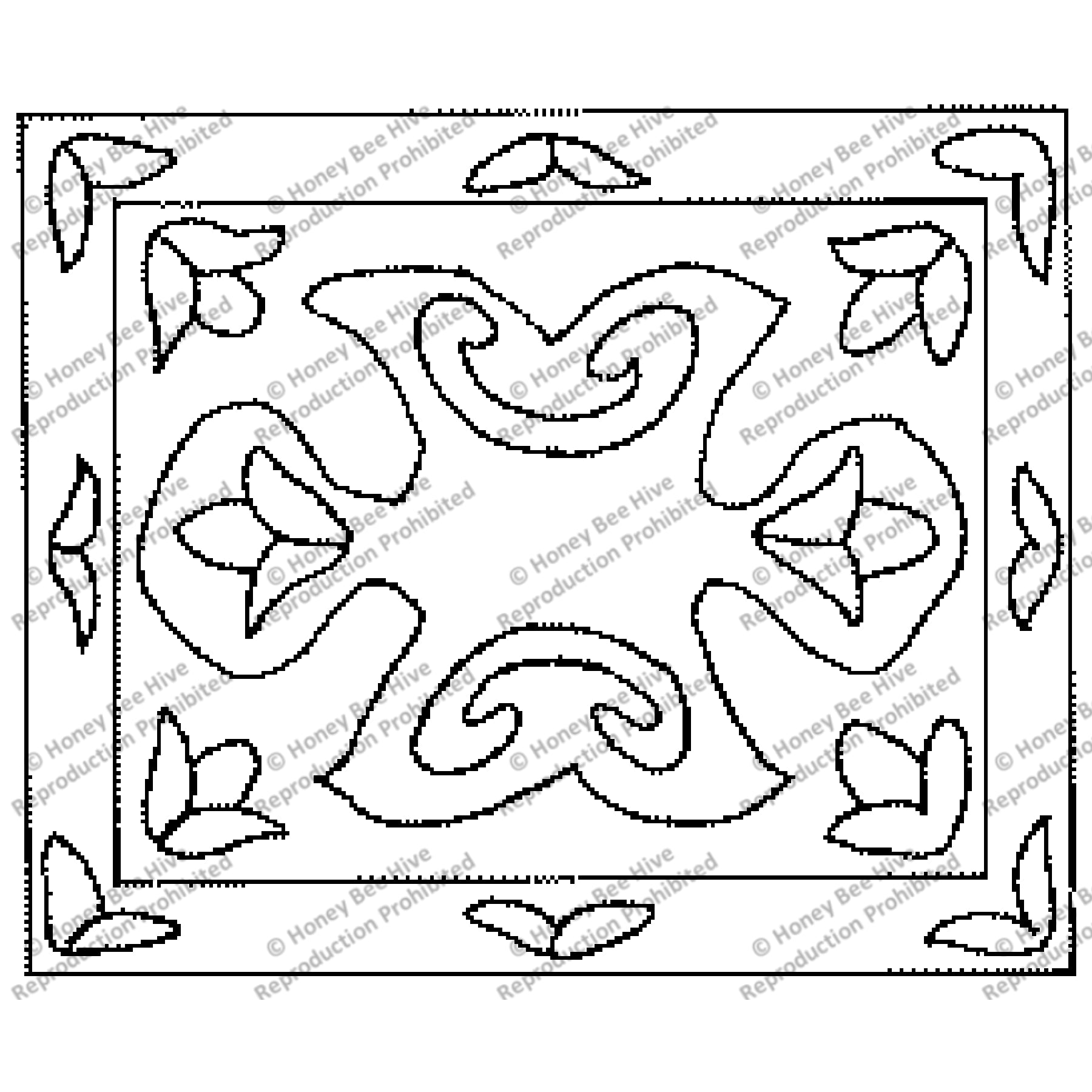 Oriental, rug hooking pattern