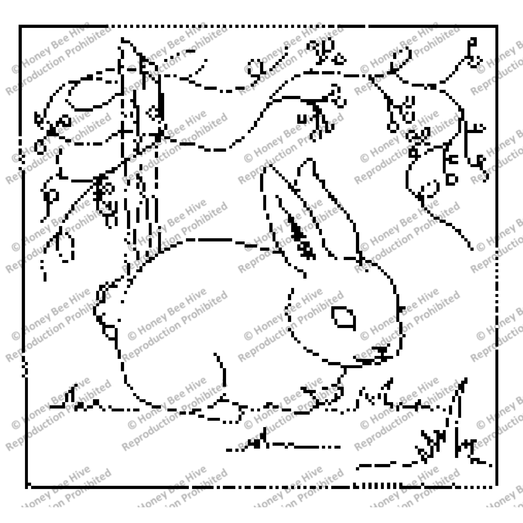 Good Little Bunny, rug hooking pattern