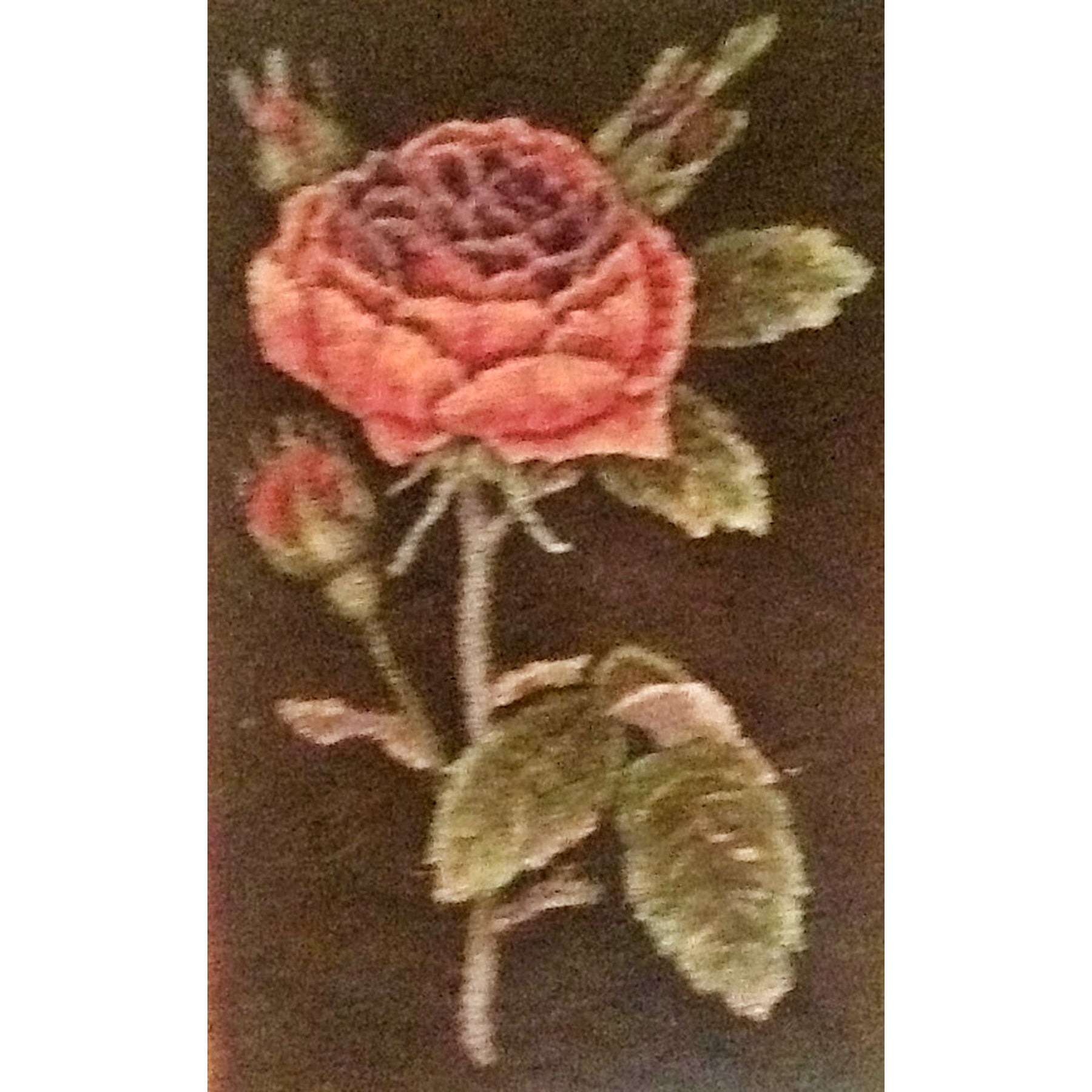 French Rose, rug hooked by Stacey Van Dyne