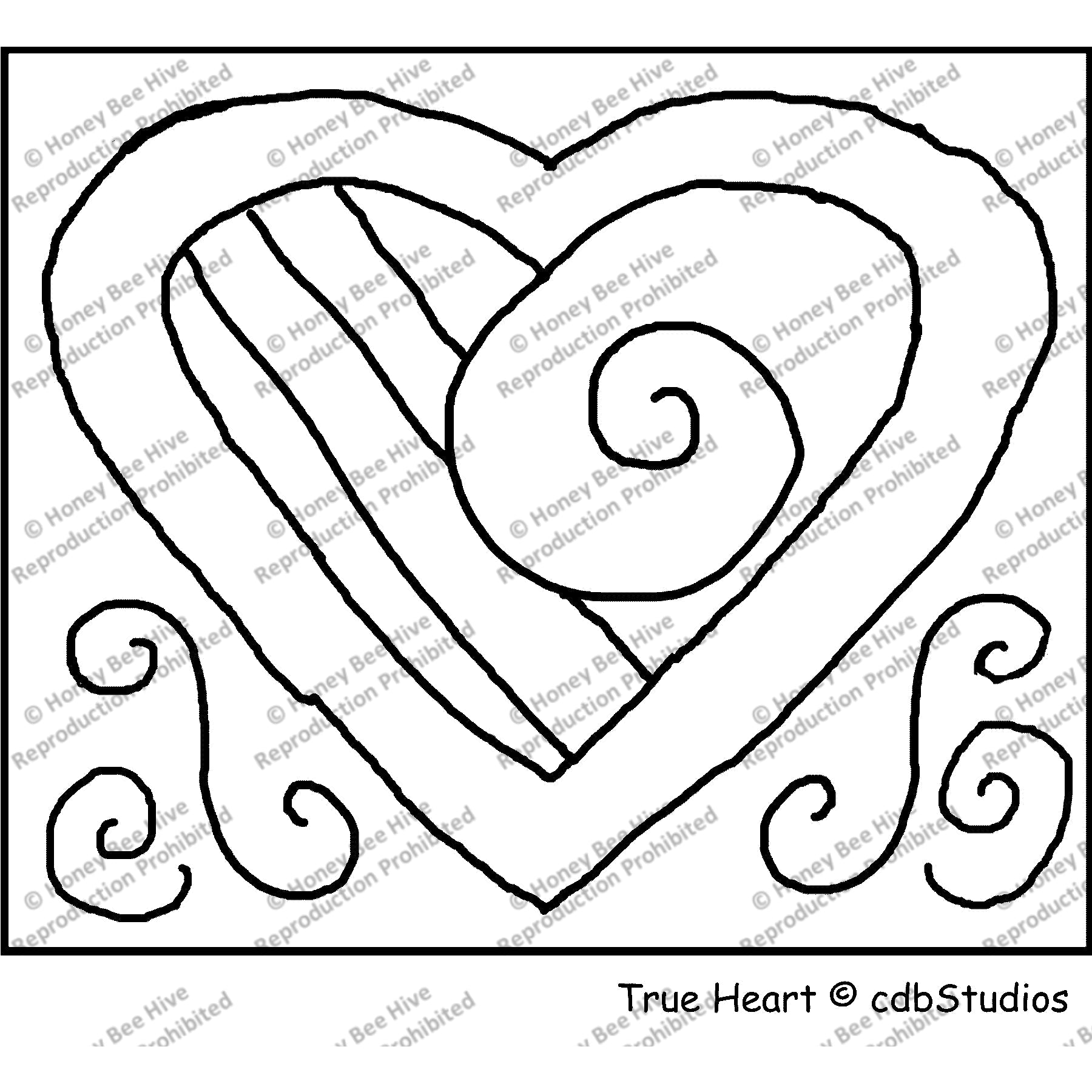 True Heart, rug hooking pattern