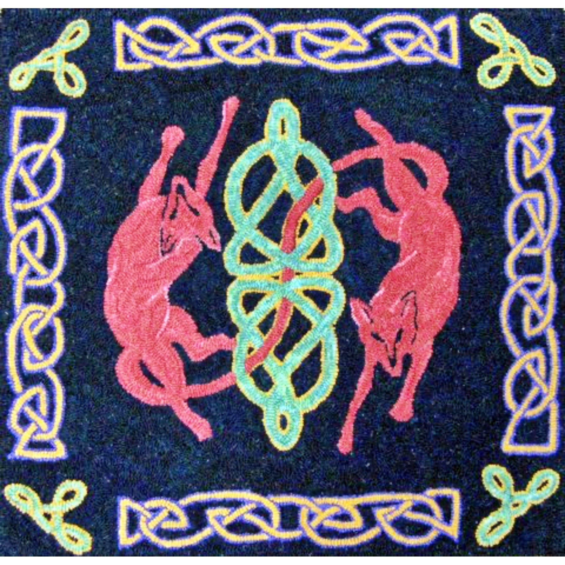 Celtic Knot, rug hooked by Pamela Van Lieu