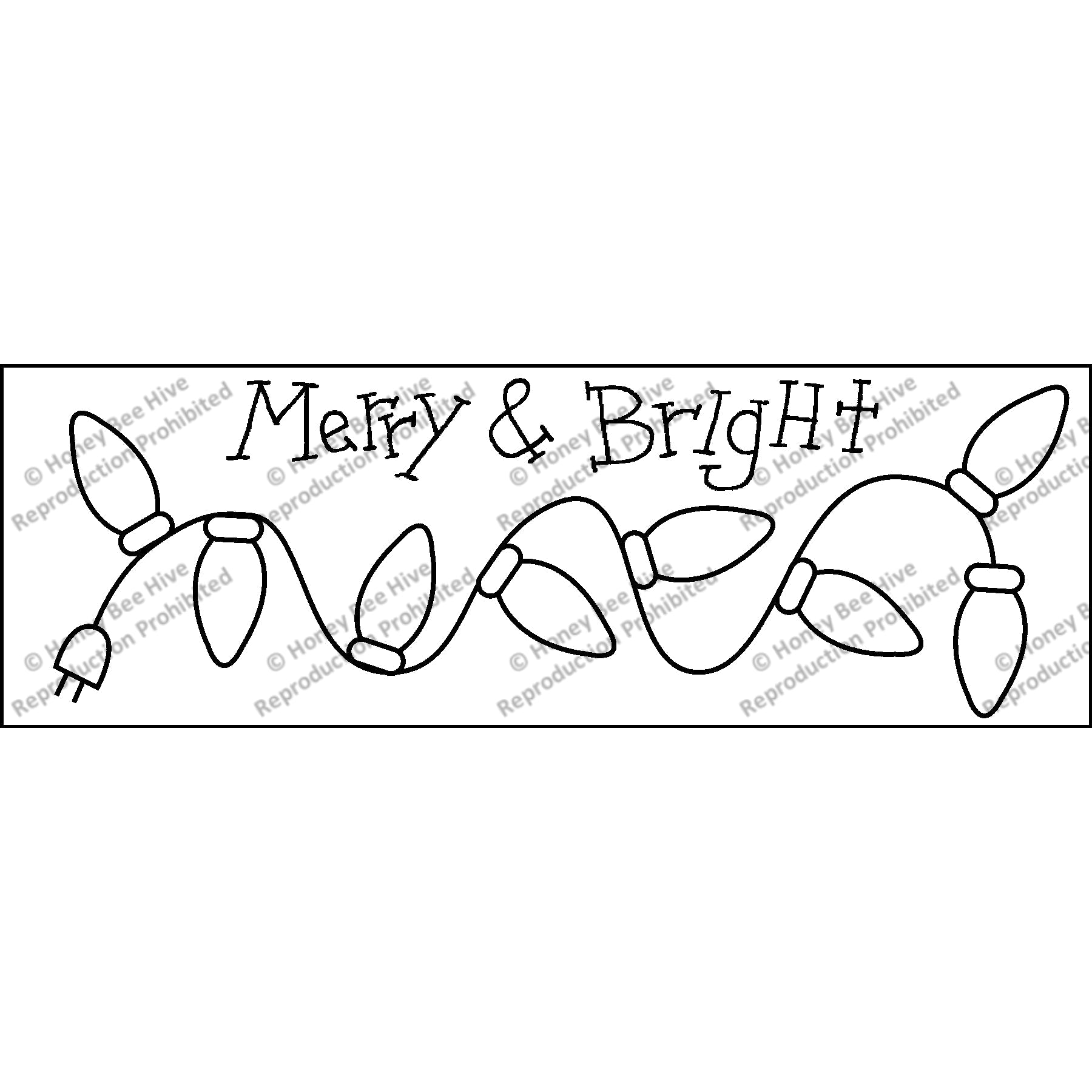Merry and Bright, rug hooking pattern