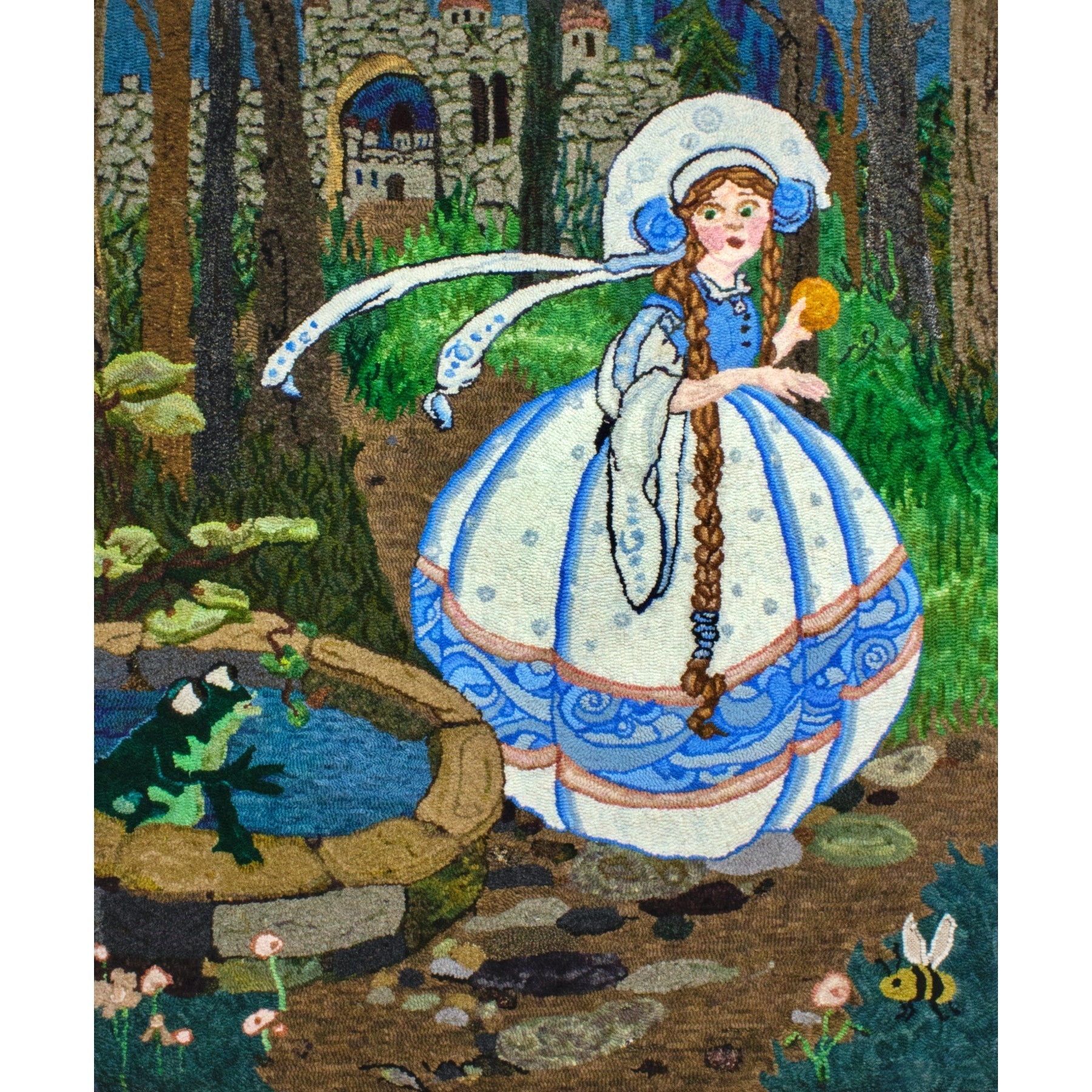 The Frog Prince, ill. Mabel Lucie Attwell, , rug hooked by Melissa Pattacini