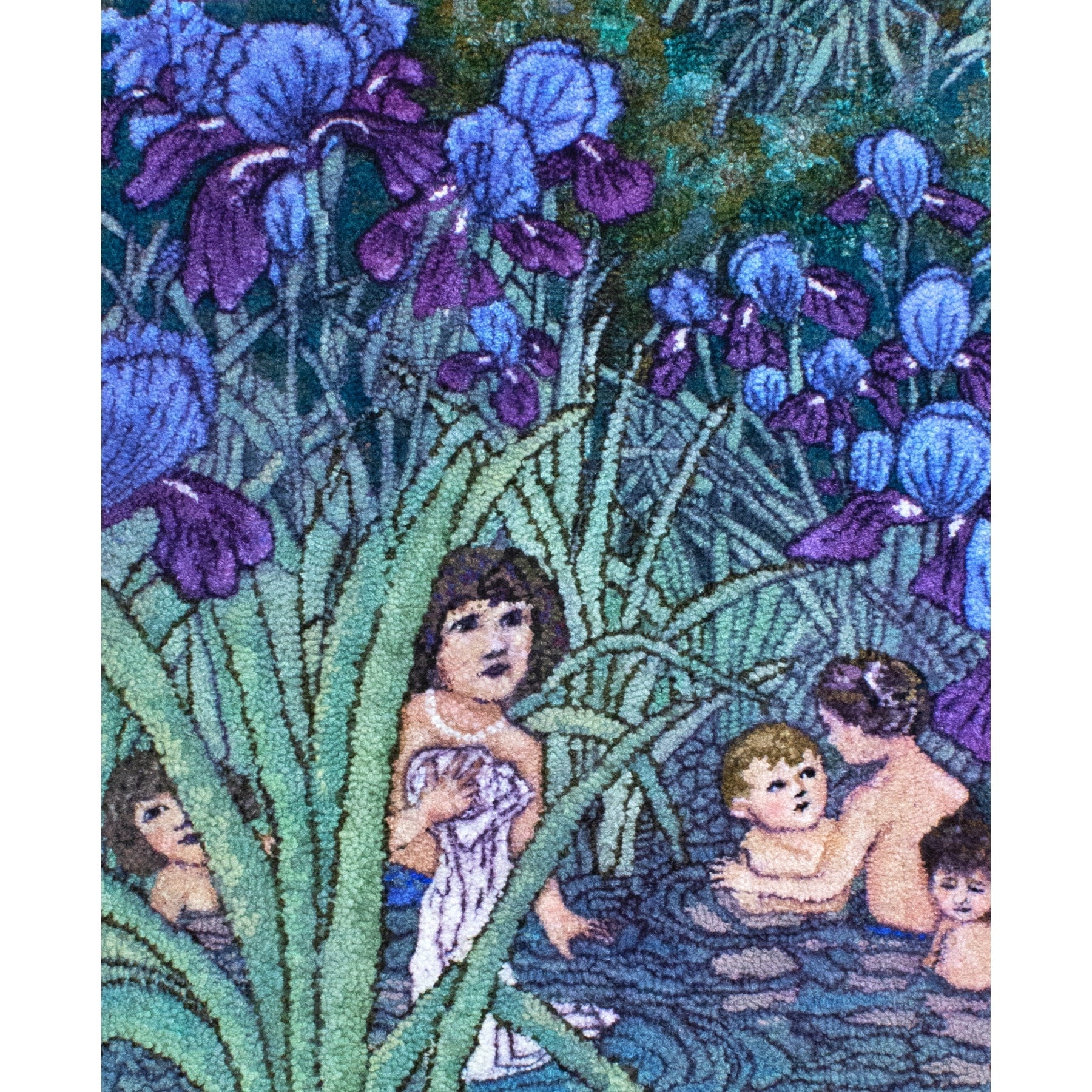 The Water Babies, ill. W Heath Robinson, 1915, rug hooked by Joyce DiGregorio