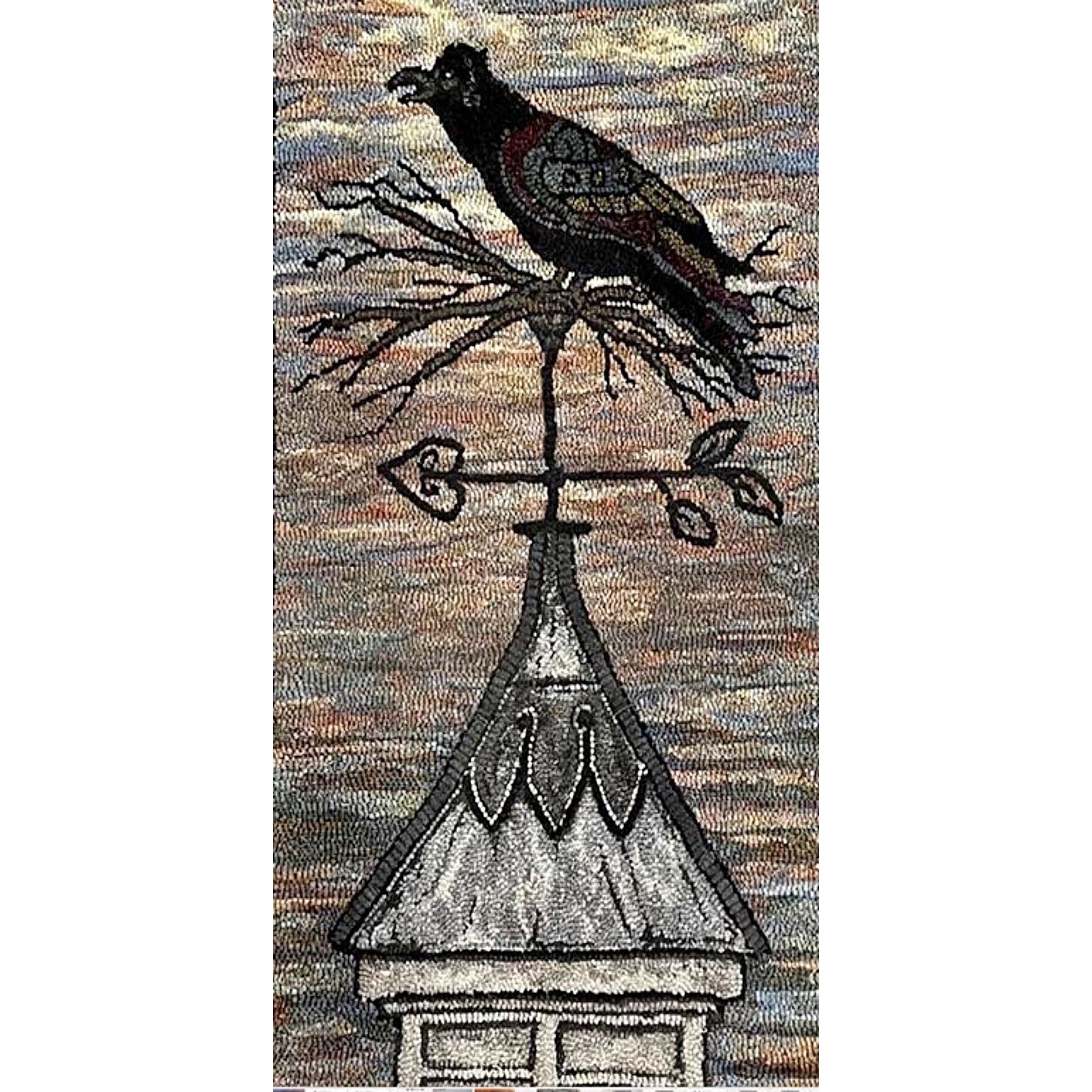 Cruella the Crow, rug hooking pattern