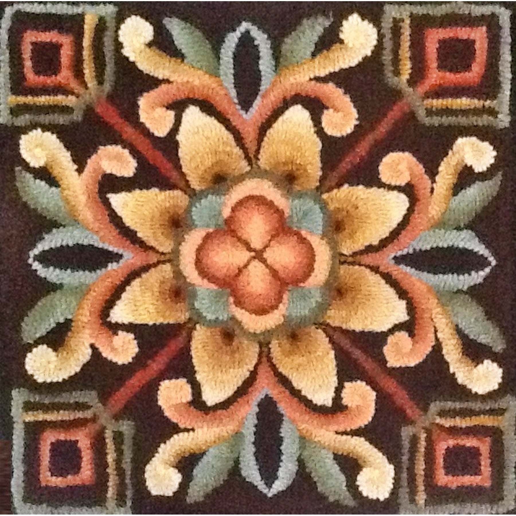 St. Augustine, rug hooked by Brenda Anderson