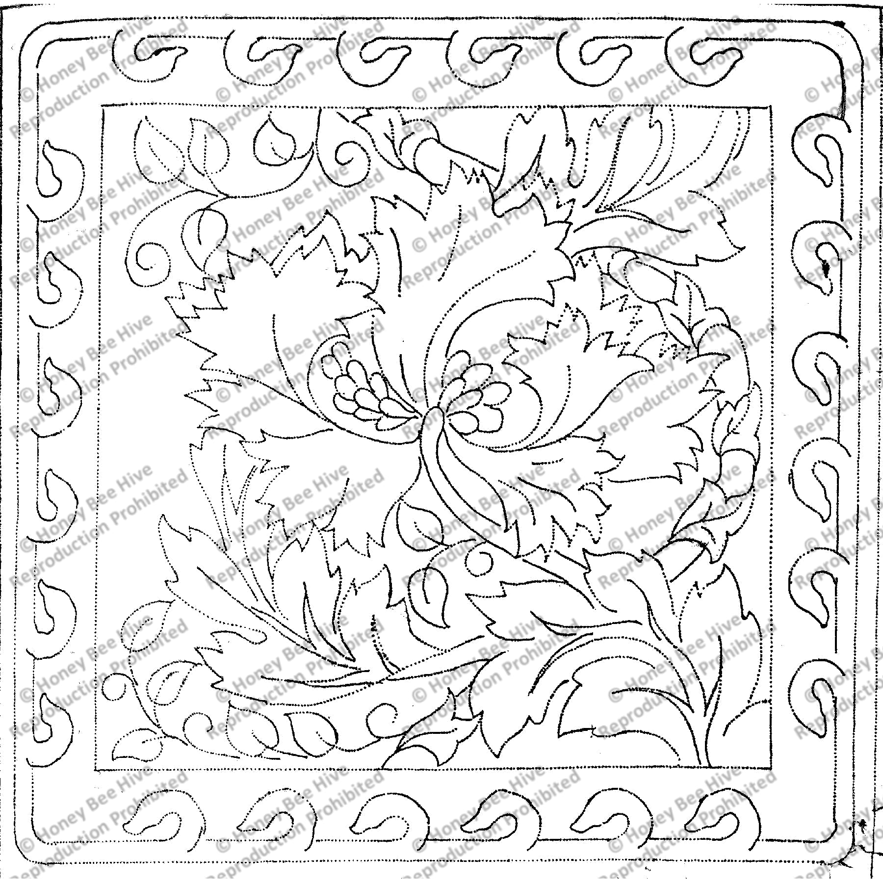 William Morris, rug hooking pattern