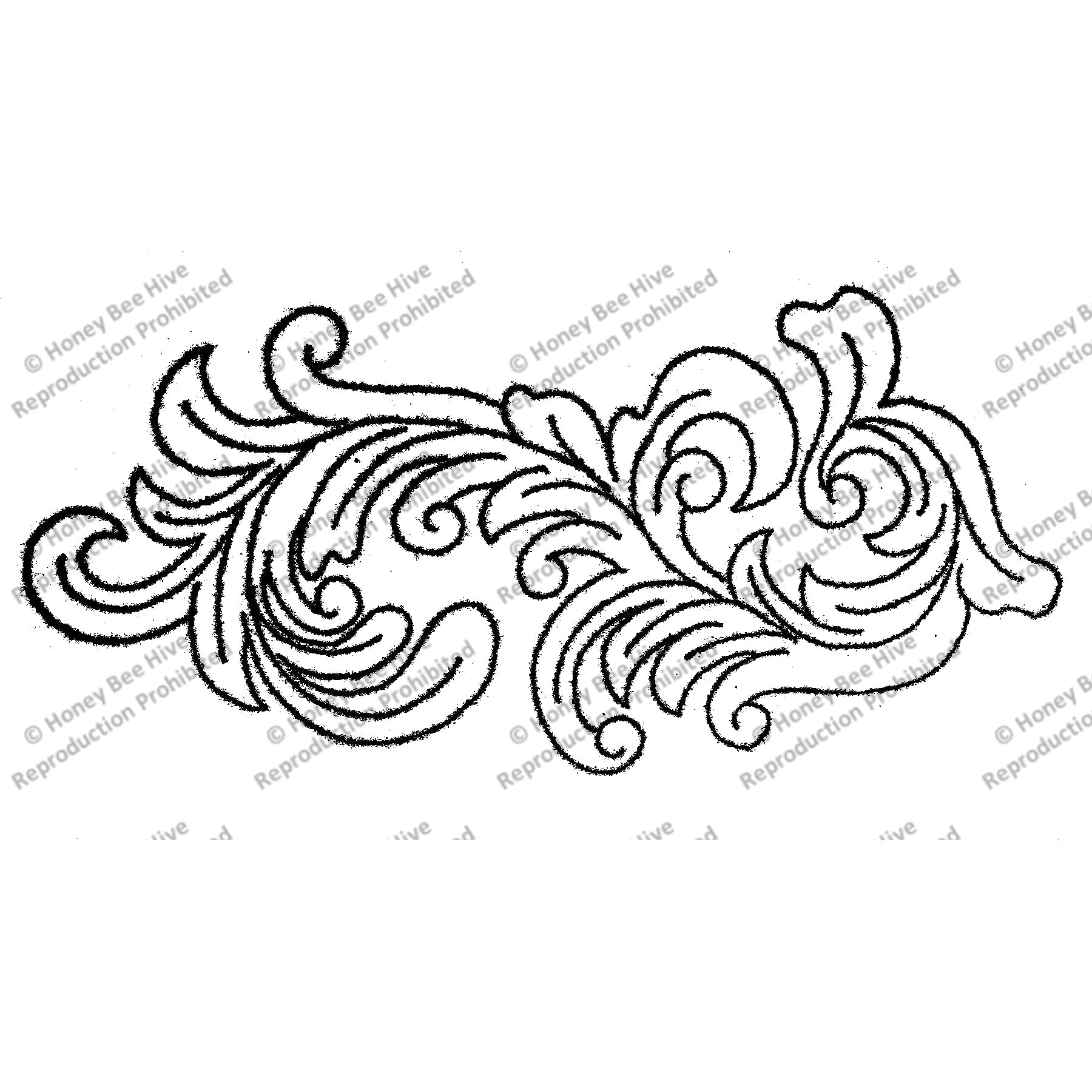 Victorian Scroll, rug hooking pattern