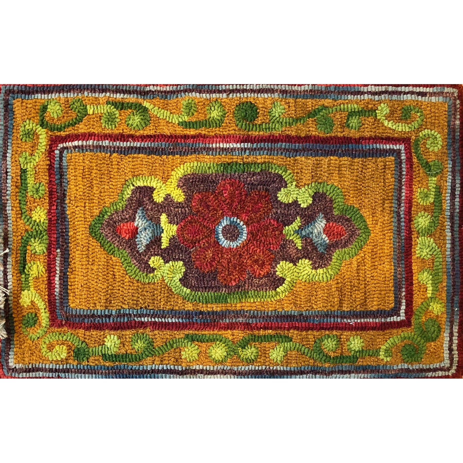 First Thought, rug hooked by Kim Meyer