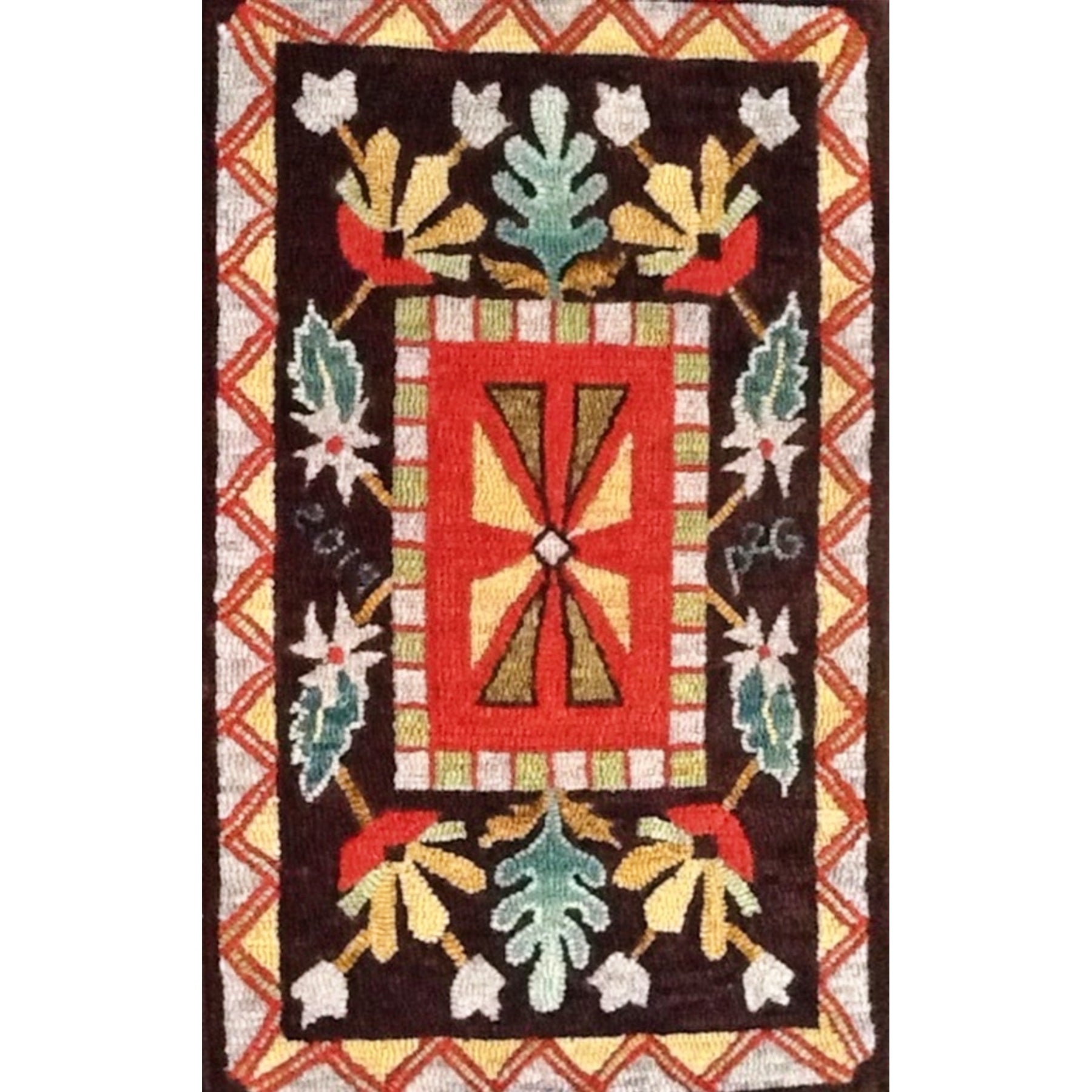 Beshir, rug hooked by Patty Groth