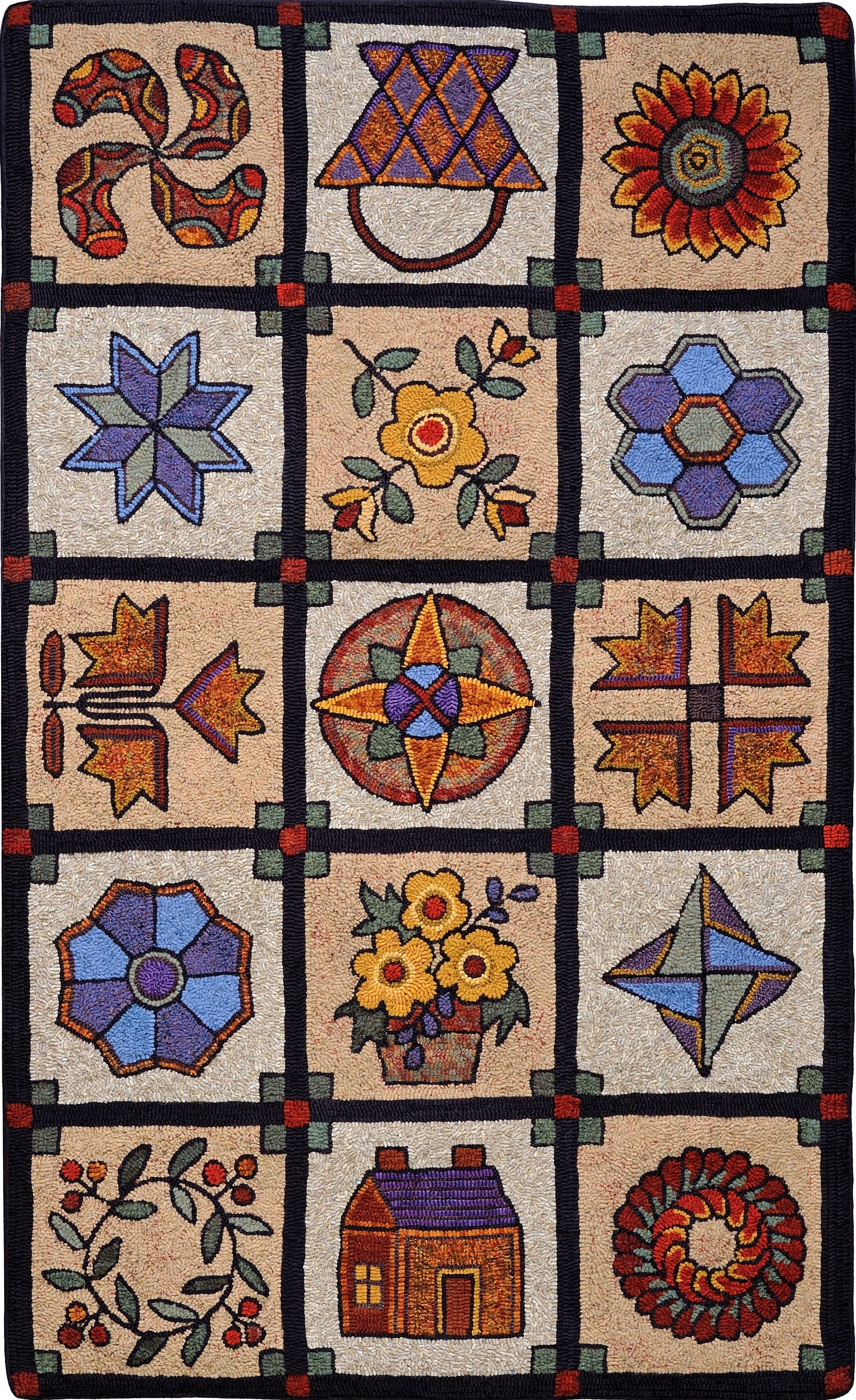 Quilt Inspired Rug Hooking Patterns