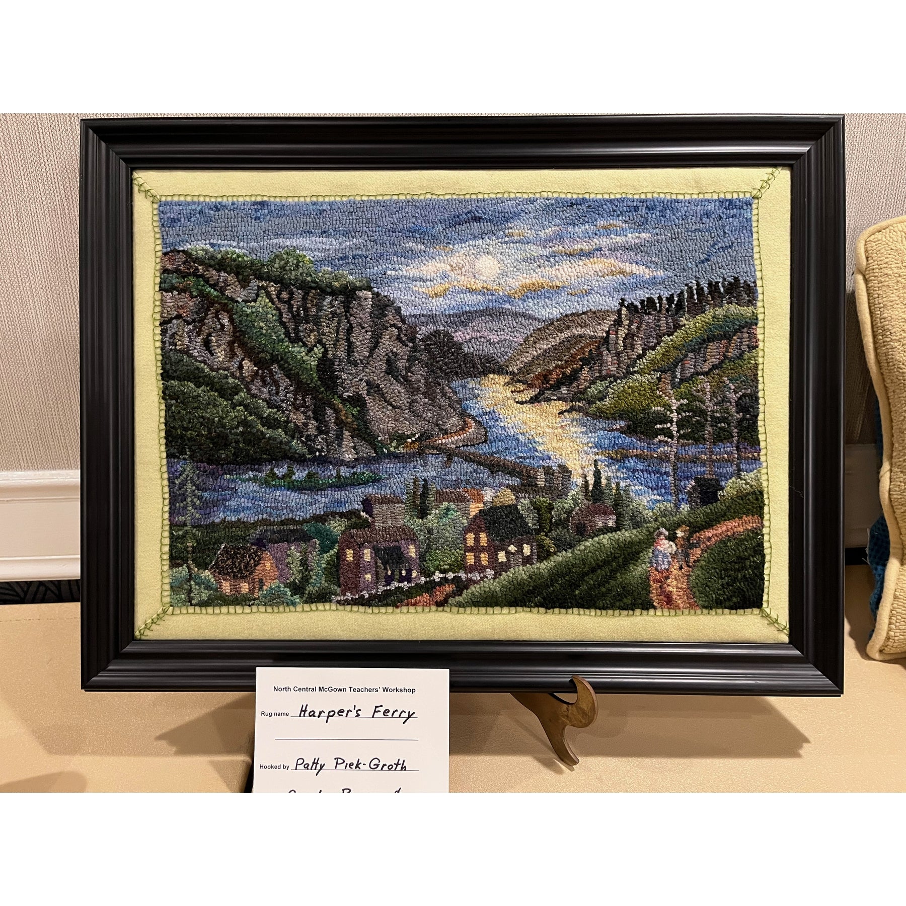 Harpers Ferry, rug hooked by Patty Piek-Groth