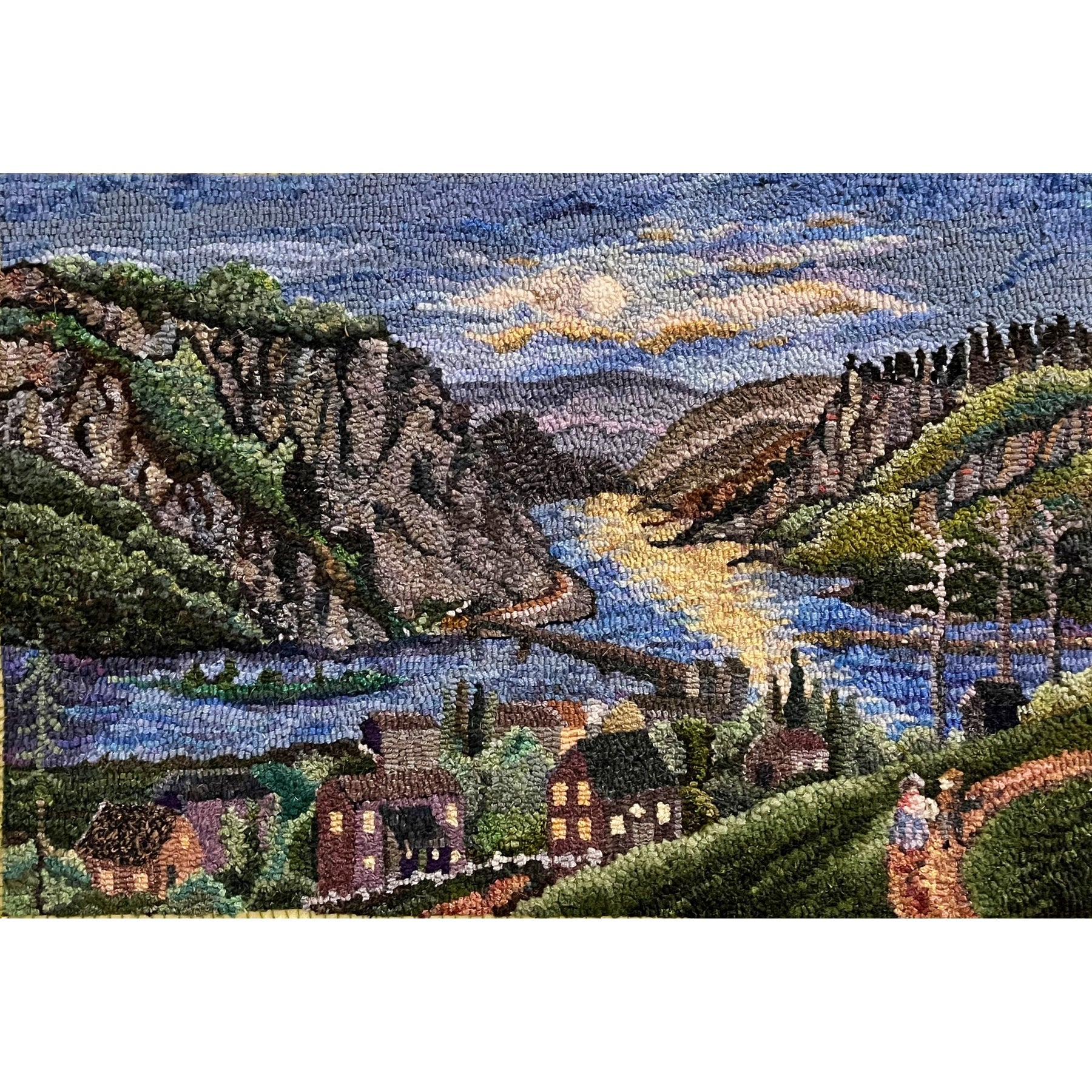 Harpers Ferry, rug hooked by Patty Piek-Groth