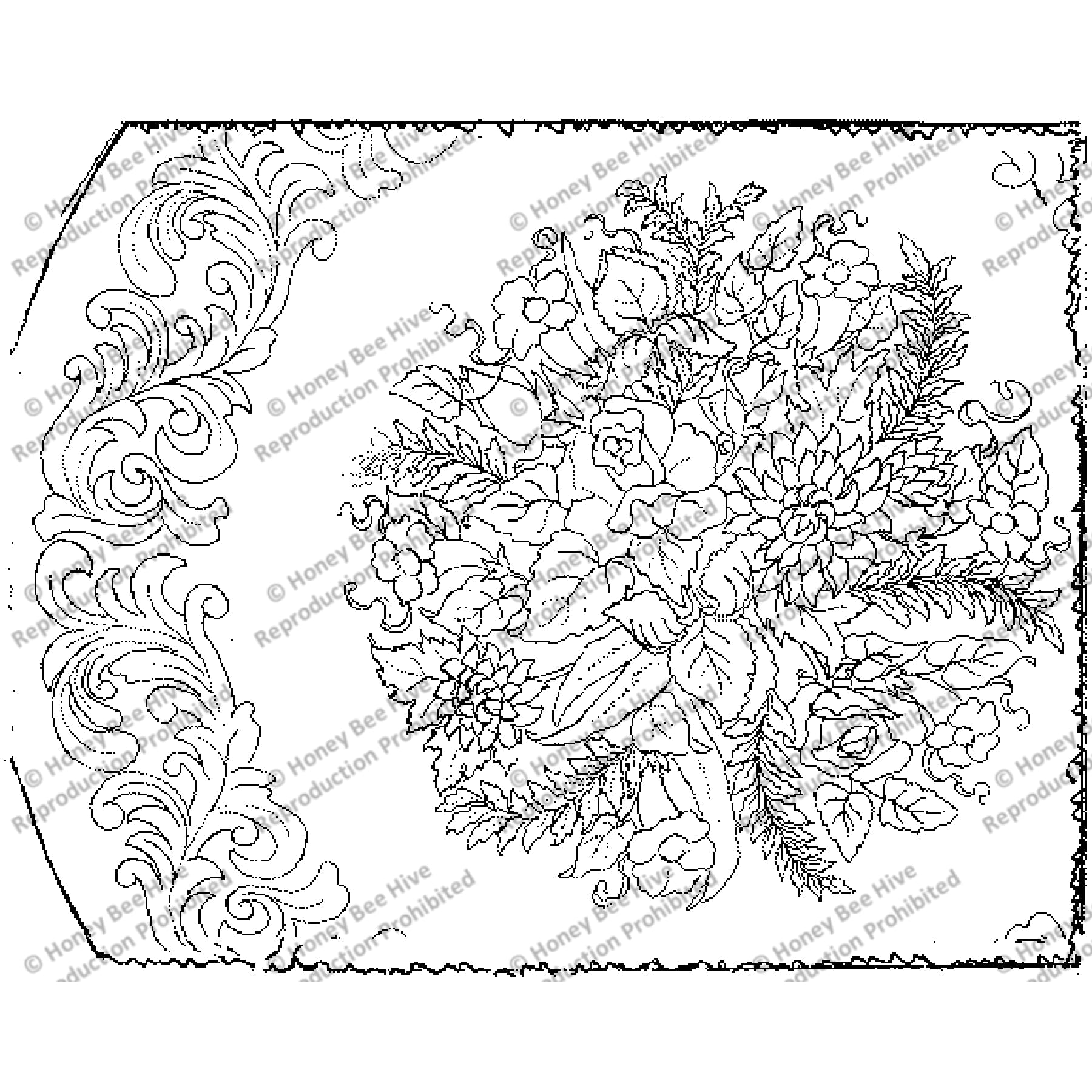 Victorian, rug hooking pattern