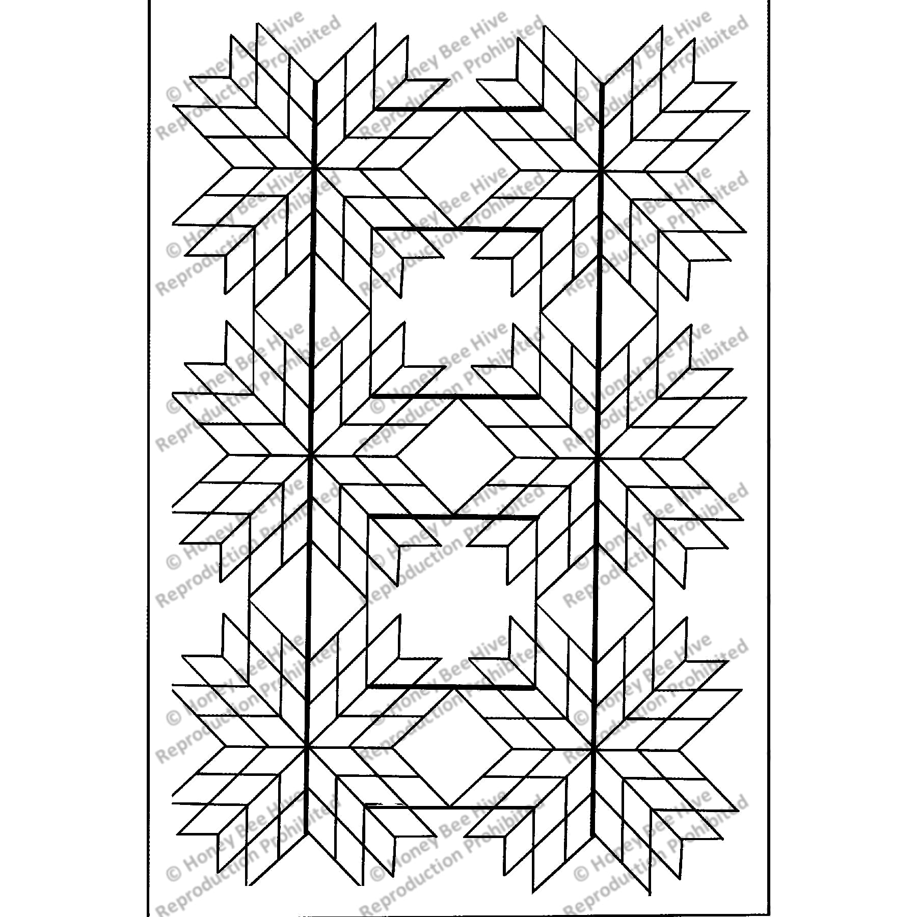 Star Quilt, rug hooking pattern