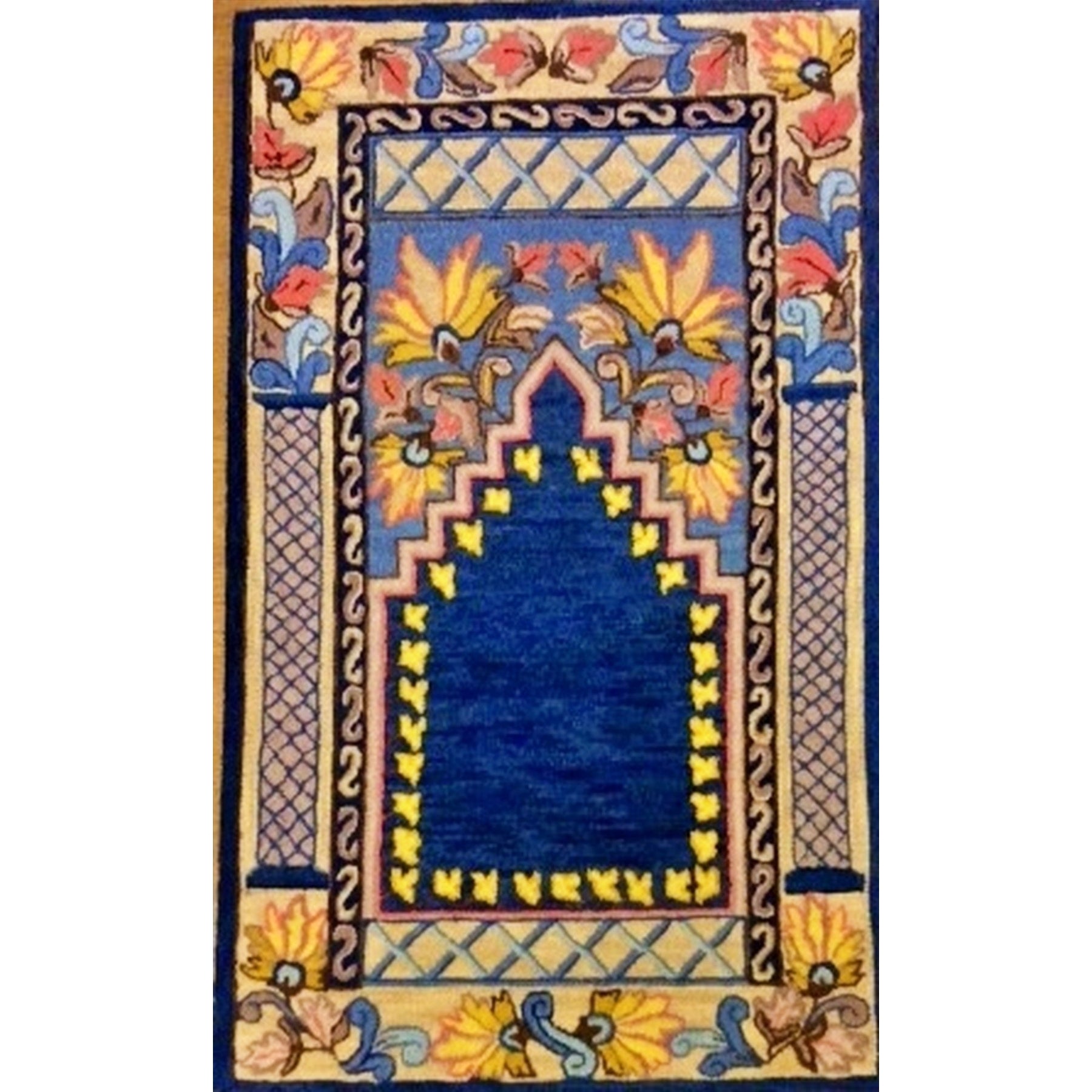 Charity Prayer, rug hooked by Carol Murphy