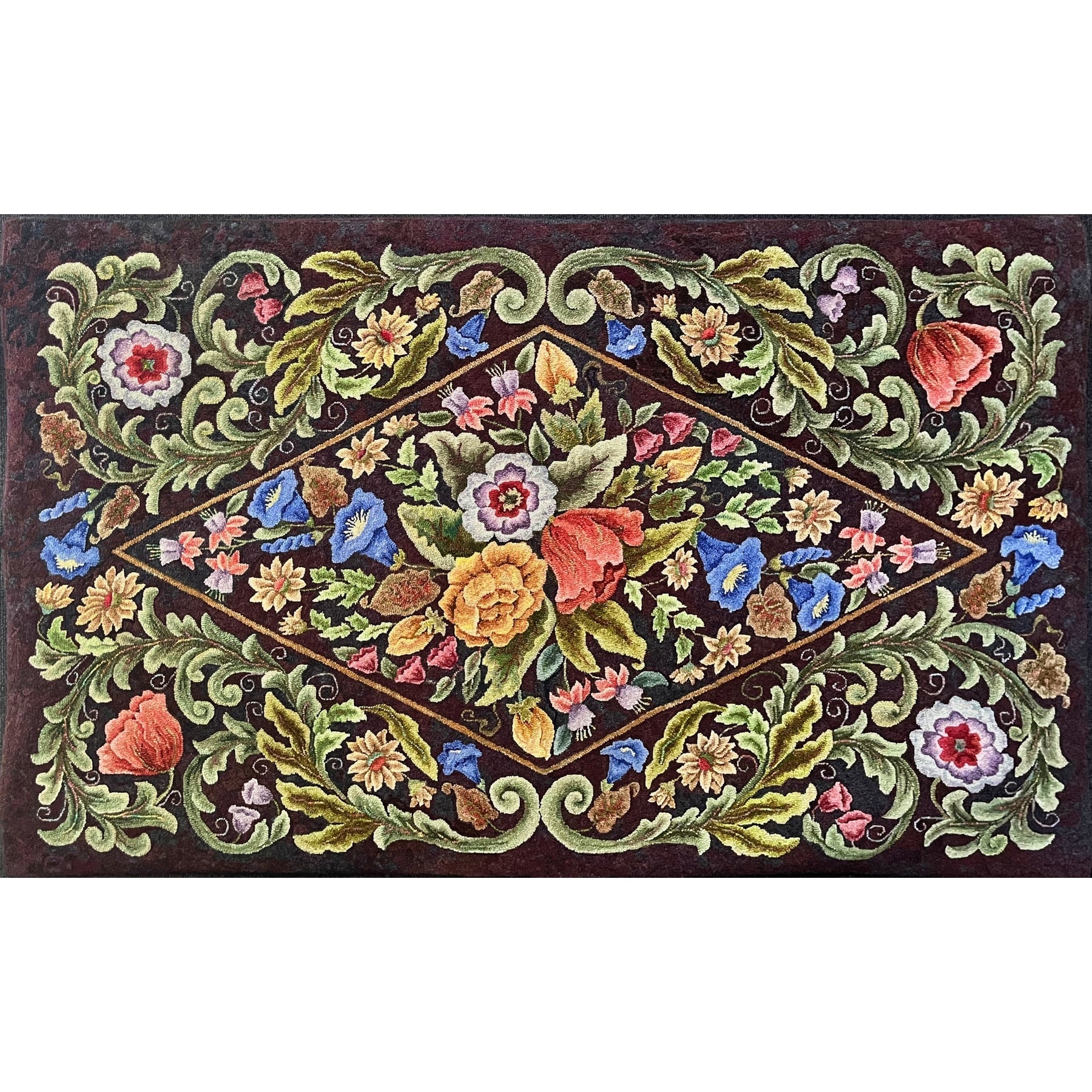 Ethel's Endowment, rug hooked by Betty McClentic