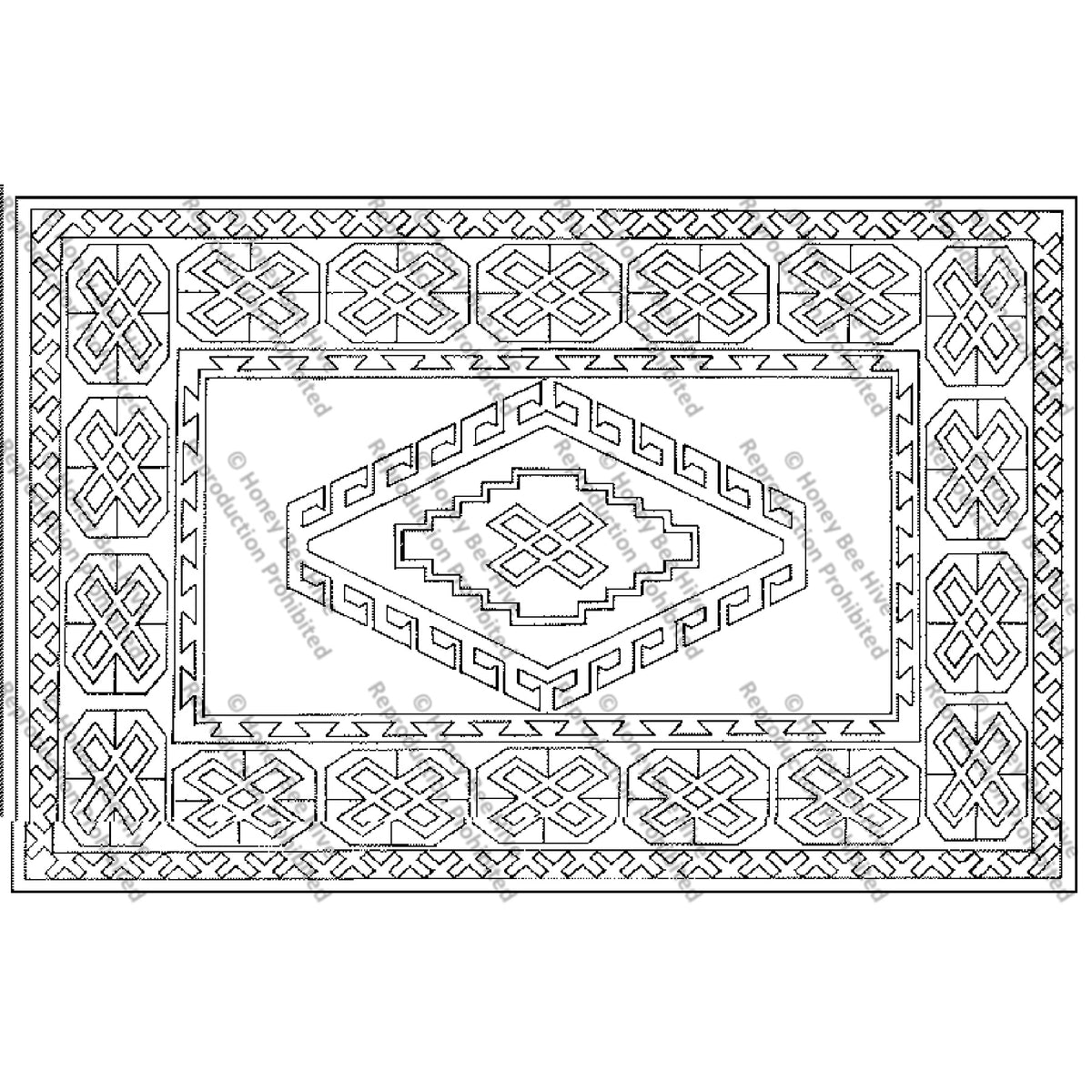Yuruk, rug hooking pattern