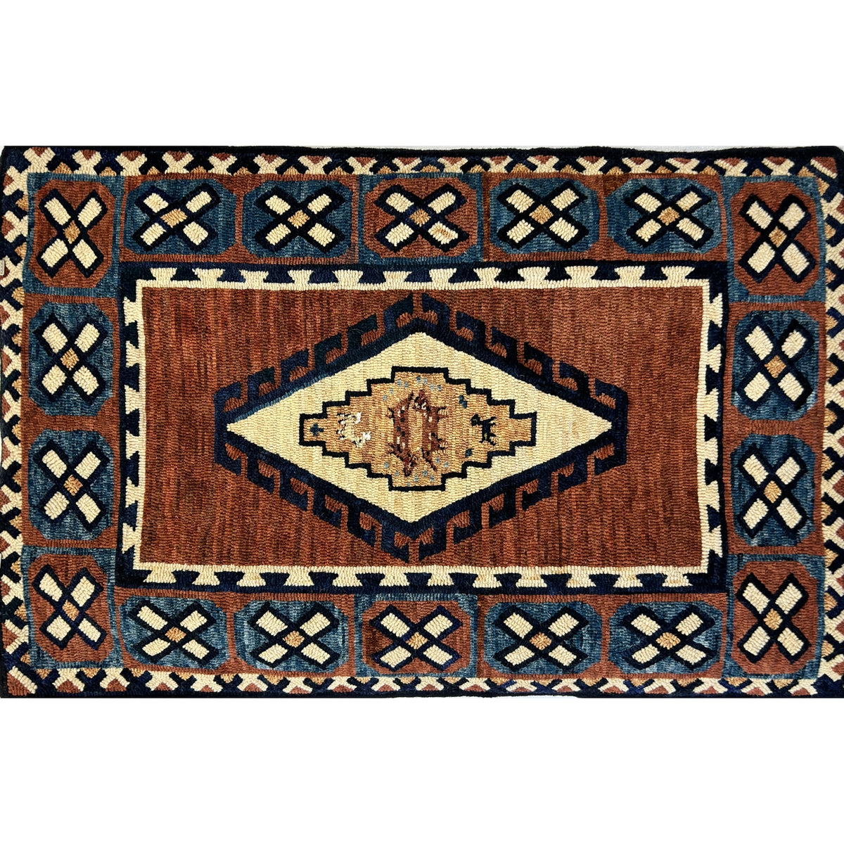 Yuruk, rug hooked by Mary Austin