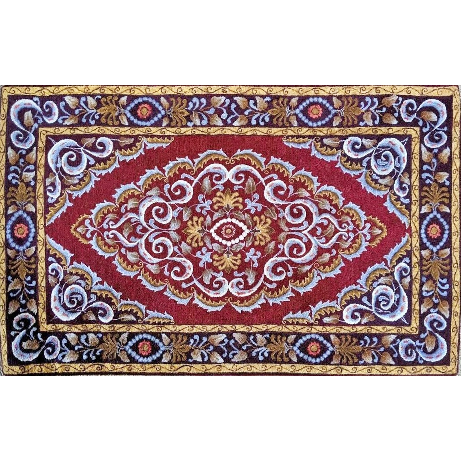 Kashi, rug hooked by Connie Bradley