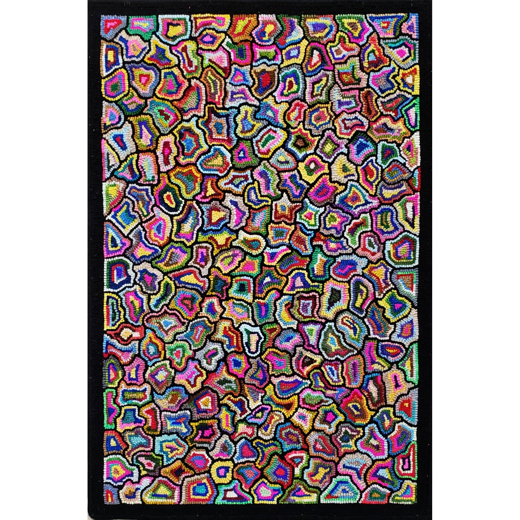 Stepping Stones, rug hooked by Donna Martin